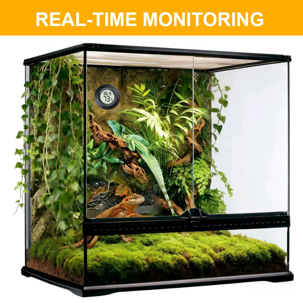 JEDEW 2 Pack Hygrometer Thermometer Digital Humidity Meter Indoor/Outdoor Humidity Monitor Reptile Thermo-Hygrometer for Greenhouse Humidors Terrarium Jars, Fahrenheit (℉) /Celsius(℃) (2) - Happypetzone.online - Image 8