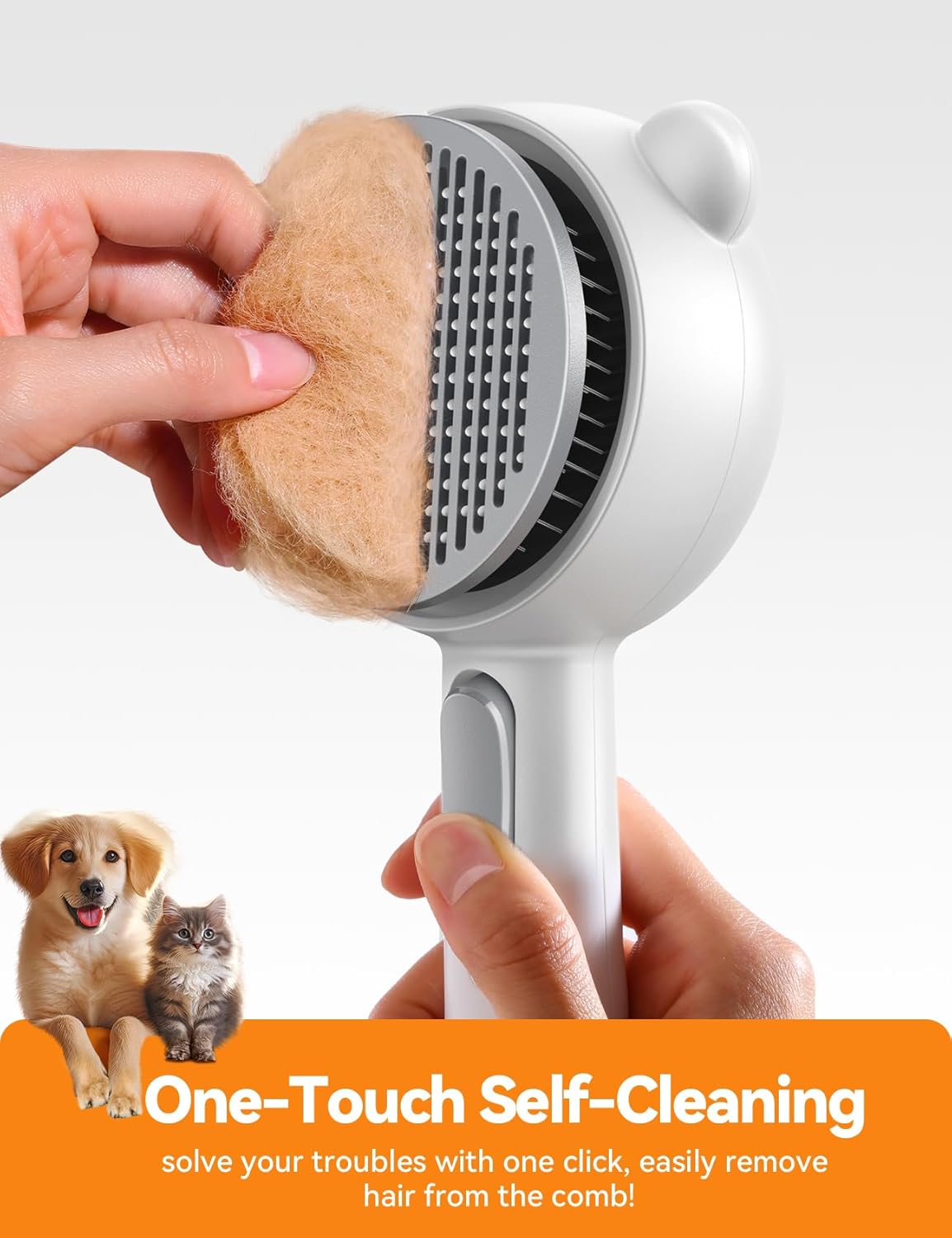 Cat Steam Brush, Brushes for Indoor Cats with Release Button, Dual Speed Spray USB Rechargeable Grooming Supplies, Cat Brush for Shedding Suitable for All Long-haired and Short-haired Pets - Happypetzone.online - Image 2