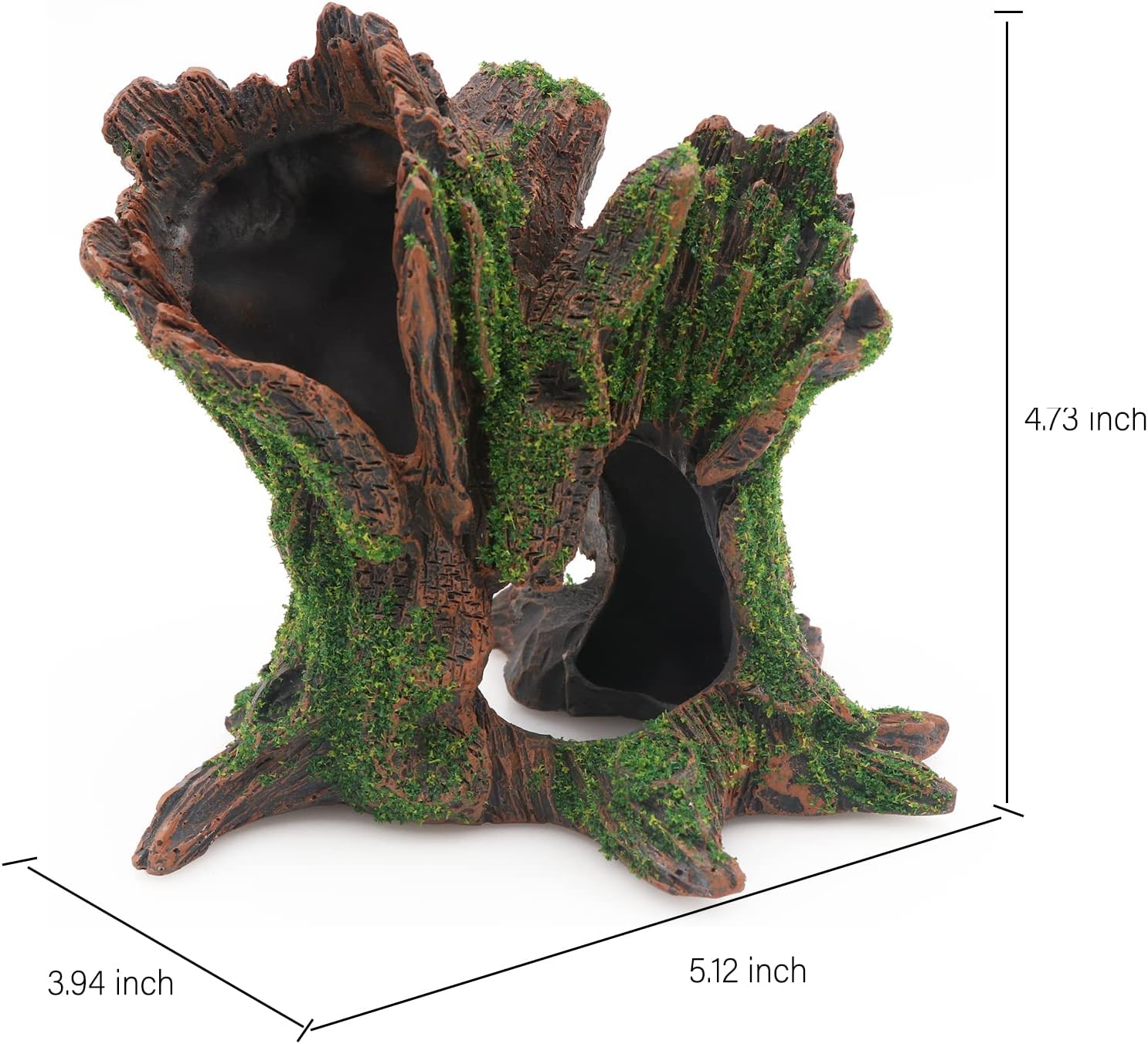 AQUA KT Aquarium Landscape Tree Stump Trunk Hollow Betta Cichlid Cave Rocks for Fish Hiding Tank Decoration Decorations - Happypetzone.online - Image 6