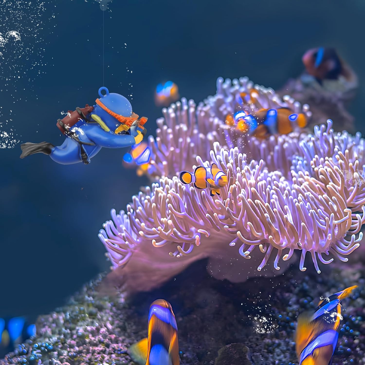 onesimcr Floating Fish Tank Decorations, Aquarium Decorations, Lovely Diver Fish Tank Decorations, Floating Device Fish Tank Accessories,Suitable for All Kinds of Fish Tanks… - Happypetzone.online - Image 4