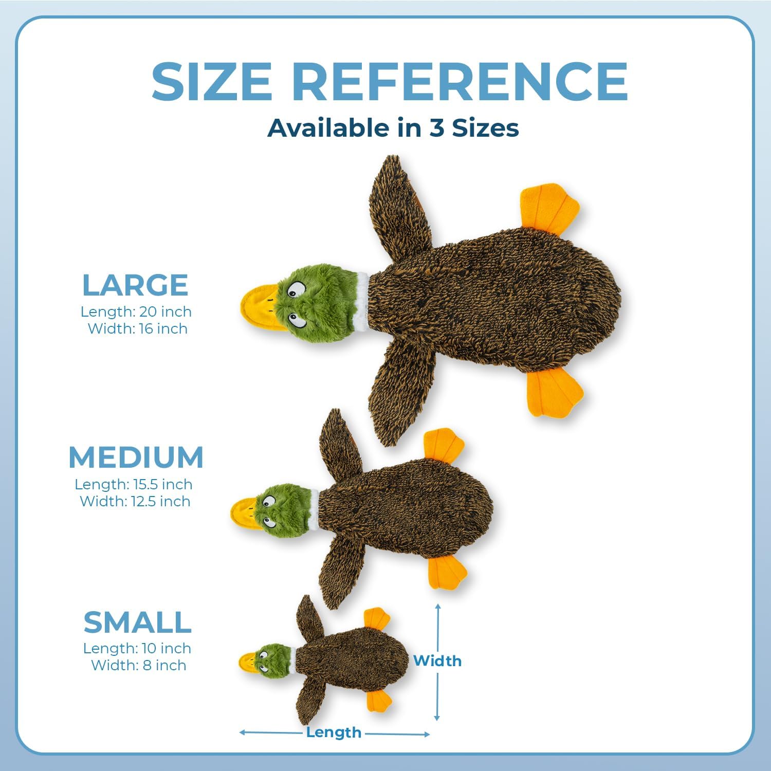 Best Pet Supplies Squeaky Dog Toys with Soft Durable Fabric for Small, Medium and Large Pets Interactive Toy for Indoor Play, Supports Active Biting and Play - 1Wild Duck, Small - Happypetzone.online - Image 5