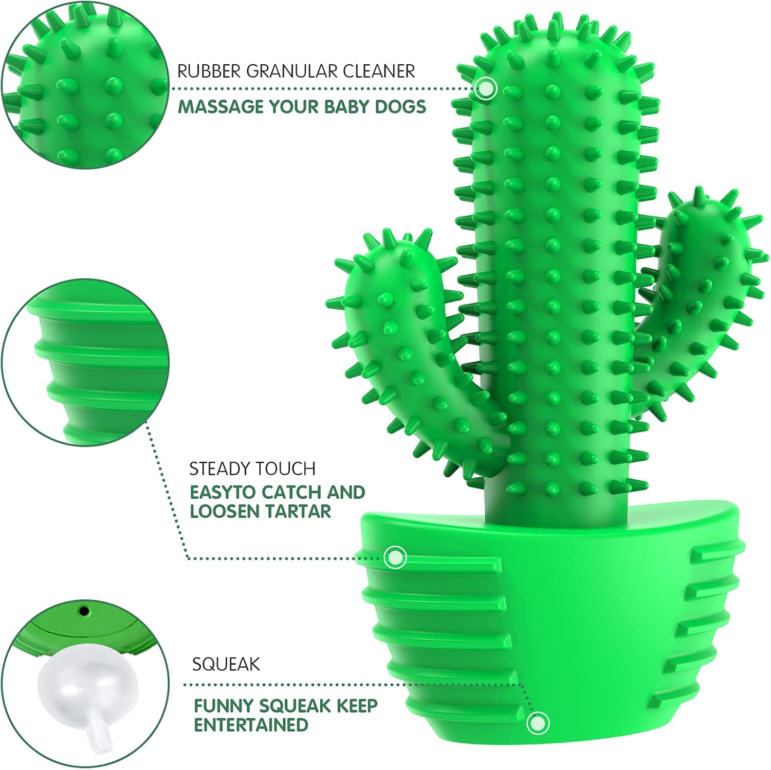 Pamlulu Dog Chew Toys Dog Toothbrush Stick Teeth Cleaning Brush Dental for Medium Large Dog, Puppy Christmas Easter Birthday Gifts, Outdoor Squeaky Toys for Aggressive Chewers Interactive Tough Toys - Happypetzone.online - Image 5