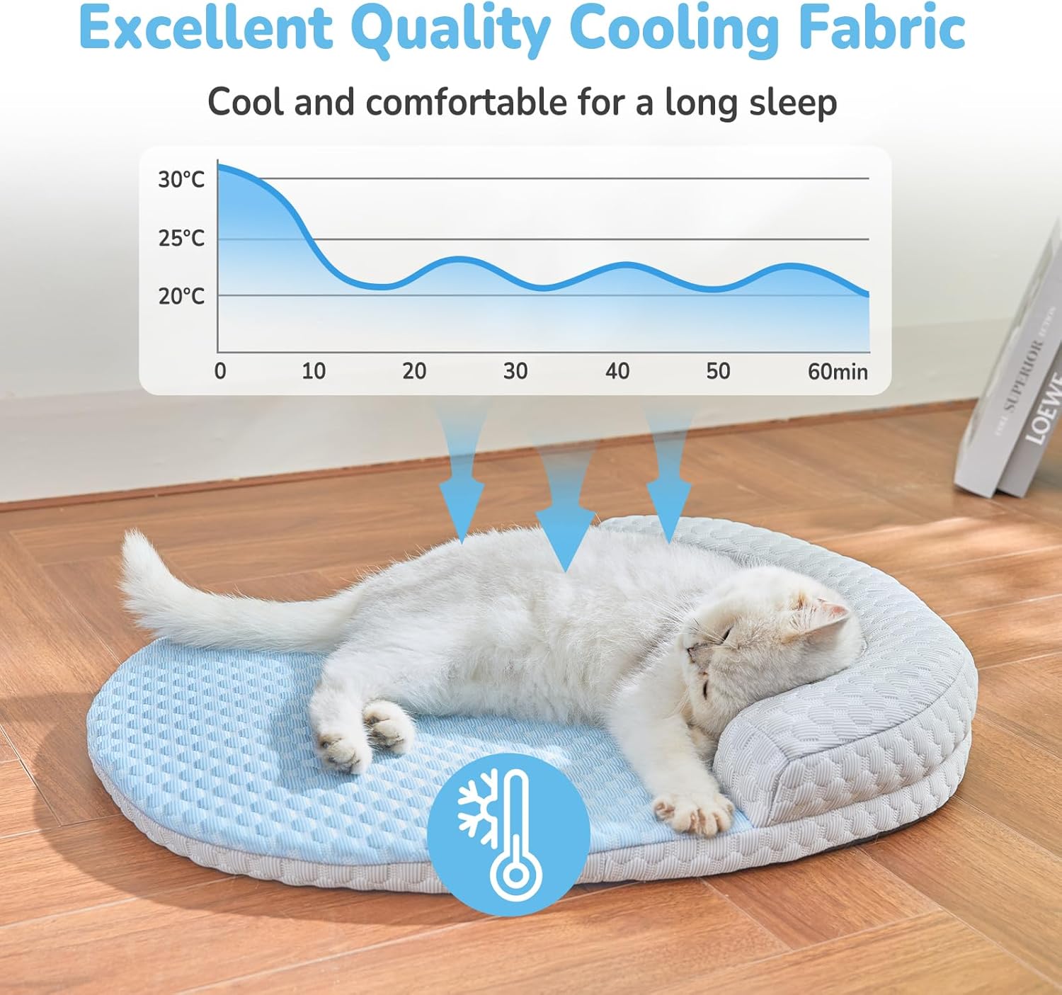 CATISM Cat Cooling Mat - Pet Bed Mat for Cats or Small Dogs, Cat Bed Cat Sleeping Beds with Pillow Soft and Comfortable, Cozy Pad Washable, Non-Slip Bottom Removable - Happypetzone.online - Image 8