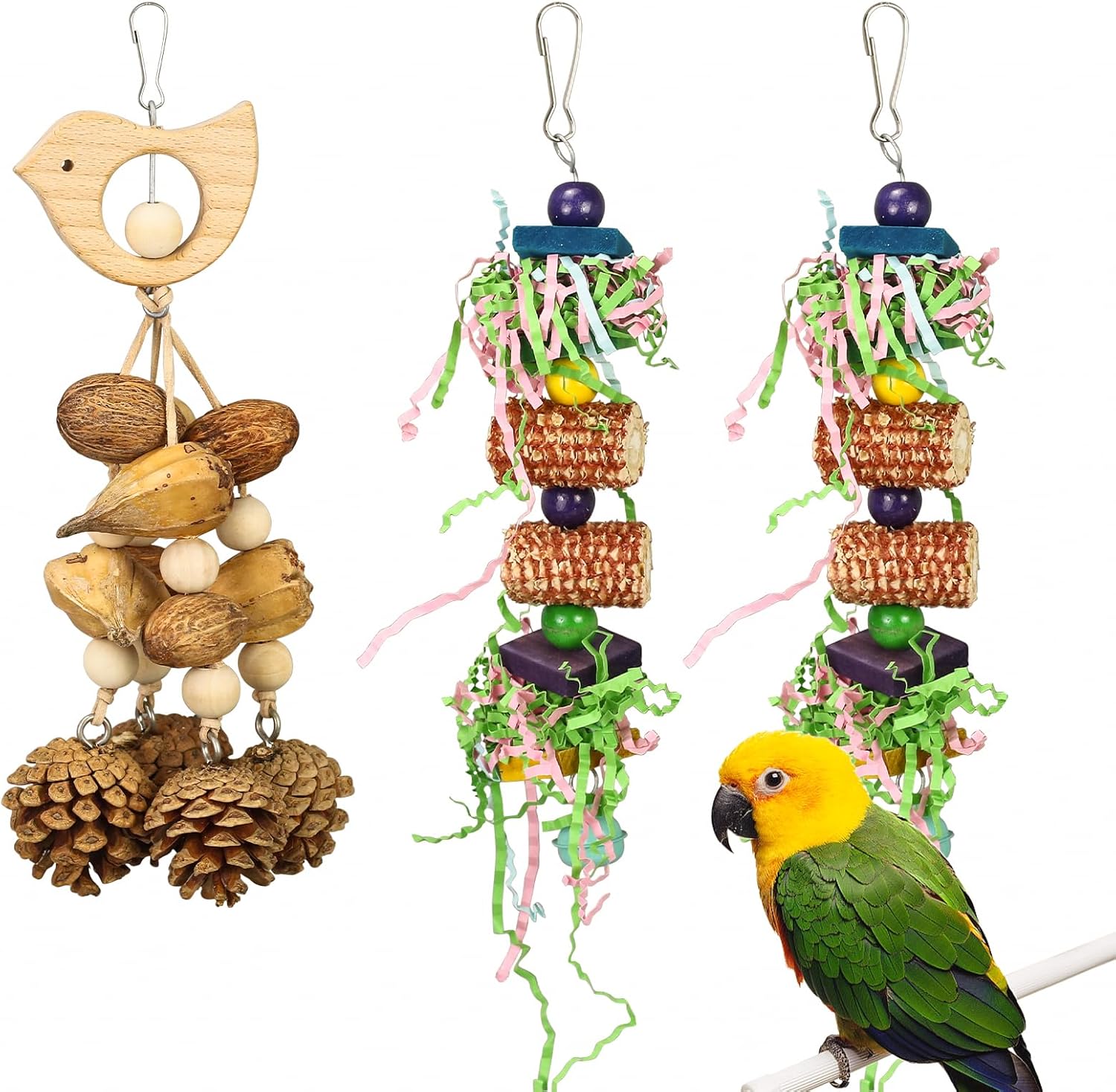 bird toys safe natural