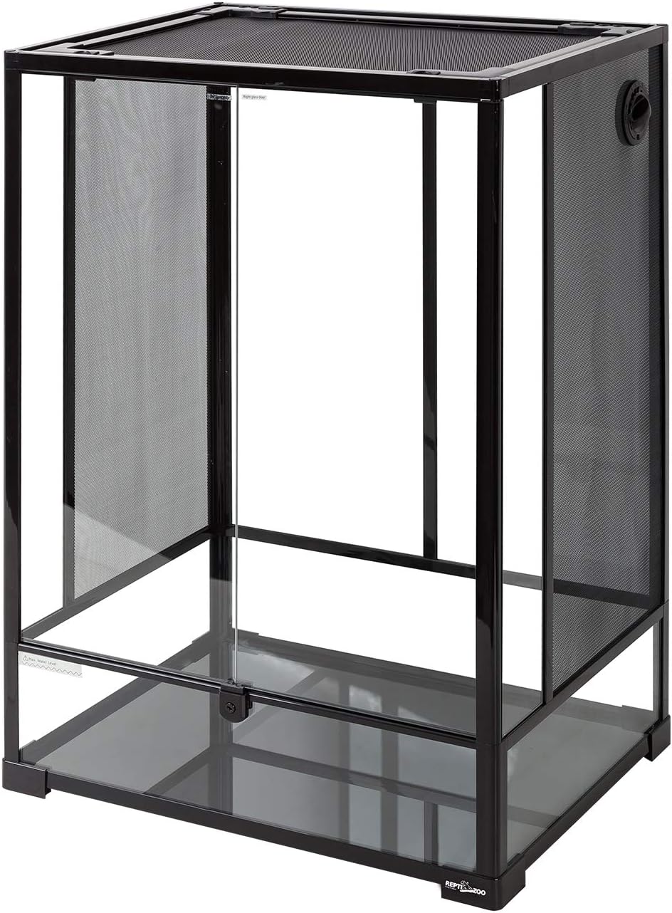 REPTI ZOO 24" x 18" x 36" Reptile Tall Glass Terrarium Rainforest Habitat Double Hinge Door with Screen Ventilation 67 Gallon Reptile Terrarium Easy Assembly - Happypetzone.online - Image 8