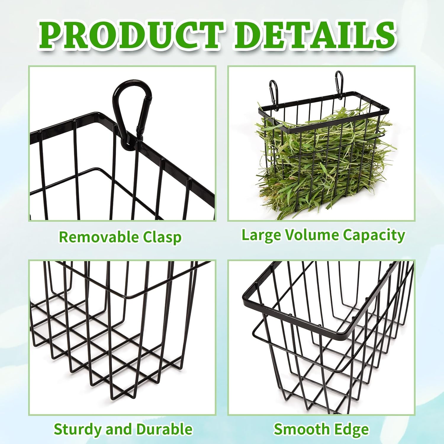 SANGLE SOPFFY Rabbit hay Feeder Small Animal Feeding Set with 350ml Water Bottle, Hay Rack, Pellet Dish for Guinea Pigs, Chinchillas, Bunny- Multifunctional Pellet Food Bowl Dispenser - Happypetzone.online - Image 3