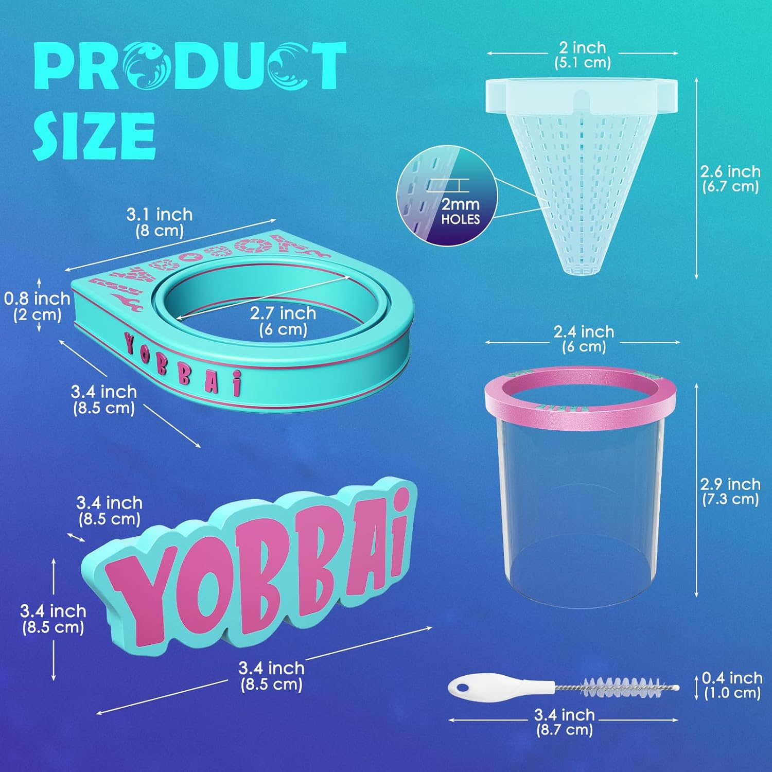Yobbai Magnetic Fish Feeding Ring – Strong Magnet Feeder for Betta Goldfish Shrimp, Stops Waste, Anti Jump, Works with Floating Pellets Frozen & Live Worms - Happypetzone.online - Image 5