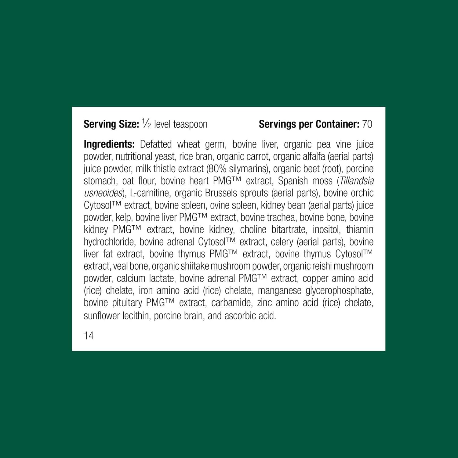 Standard Process Inc. Whole Body, Multisystem Support Supplement for Canines - Nutritional Powder for Daily Health Maintenance - 100 g - Happypetzone.online - Image 2