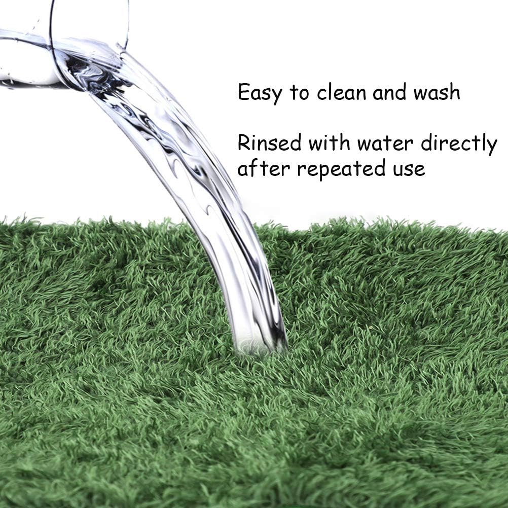 kathson 2pcs Reptile Carpet Terrarium Liner Tortoise Bedding Reptile Substrate Liner Mat Pet Cage Mats Supplies for Lizard Snake Bearded Dragon Gecko Chameleon Turtle Iguana (11.81 X 7.87 in) - Happypetzone.online - Image 2