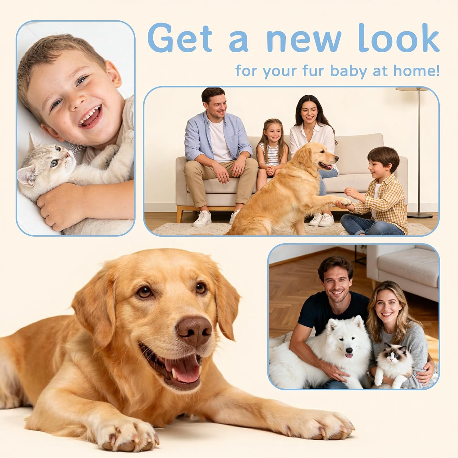 Dog Grooming Kit, Pet Grooming Vacuum with Pet Clipper Nail Grinder, Dog Hair Vacuum with 6 Pet Grooming Tools for Dogs Cats Shedding Grooming - Happypetzone.online - Image 7