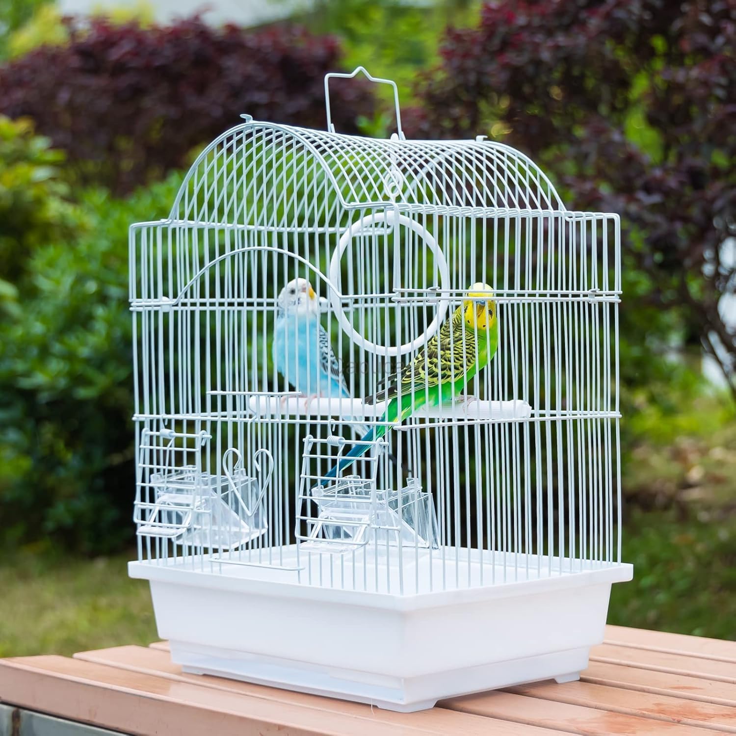 Small Bird Travel Cage-Lightweight Small Birds Starter Kit with Birdcages and Accessories Great for Parakeets Lovebirds Parrotlets Finches Canaries Removable Plastic Tray Include - Happypetzone.online - Image 3