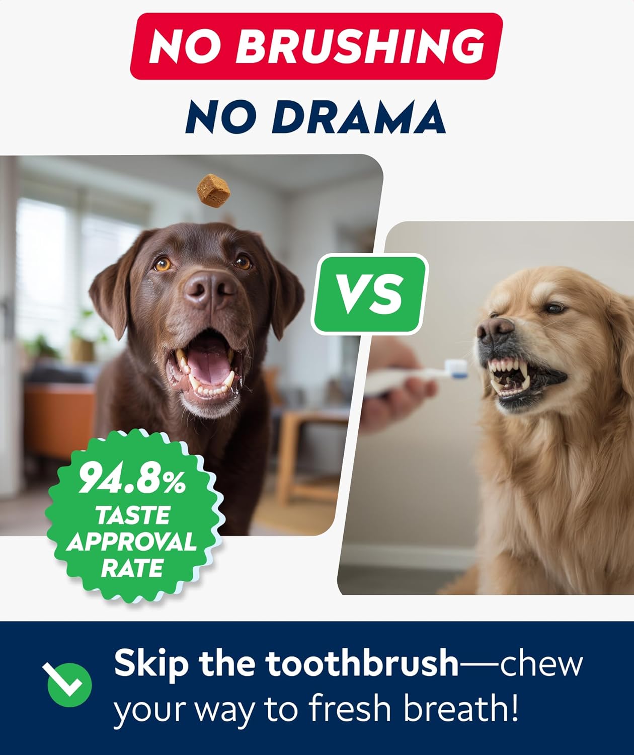 STRELLALAB Advanced Dog Dental Chews & Breath Freshener – Dog Teeth Cleaning Treats, Bad Breath Control, Plaque & Tartar Off, Pet Oral Care, Pro Perio Support, Lab Co Bright Formula – 90 Treats - Happypetzone.online - Image 6