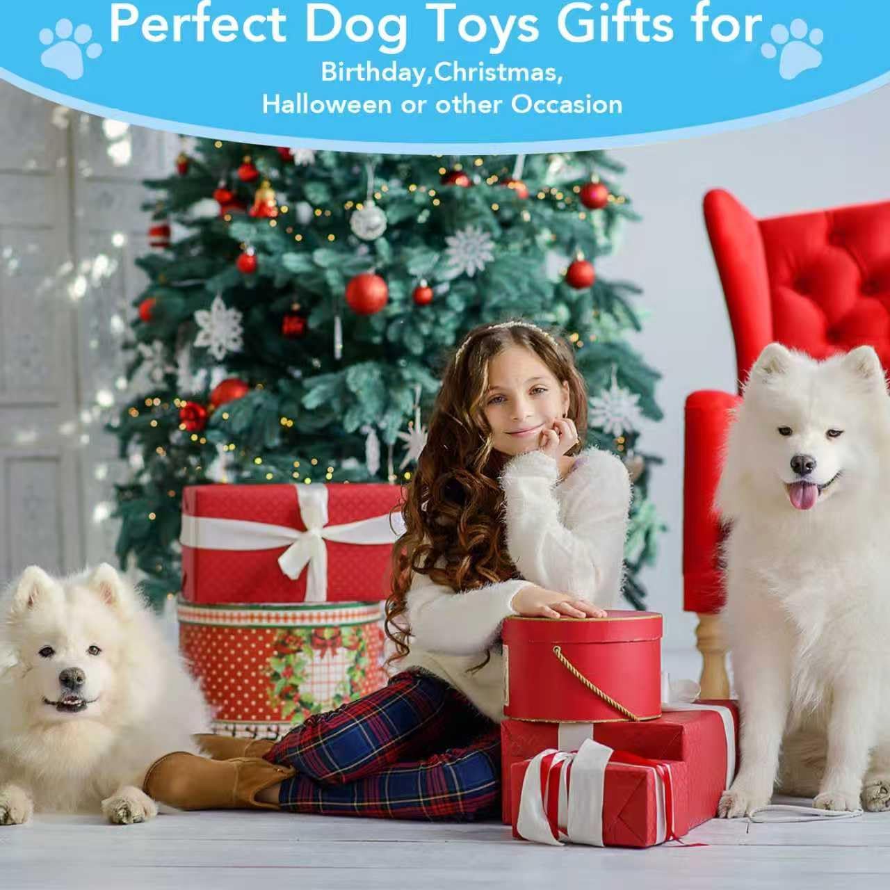 Bzonsmart Dog Squeaky Toys Tough Plush Chew Toys Bundle for Small Medium Large Dogs Interactive Dog Toys to Keep Them Busy Durable Puppy chew Toys for Teething Chewing Playing Training - Happypetzone.online - Image 8