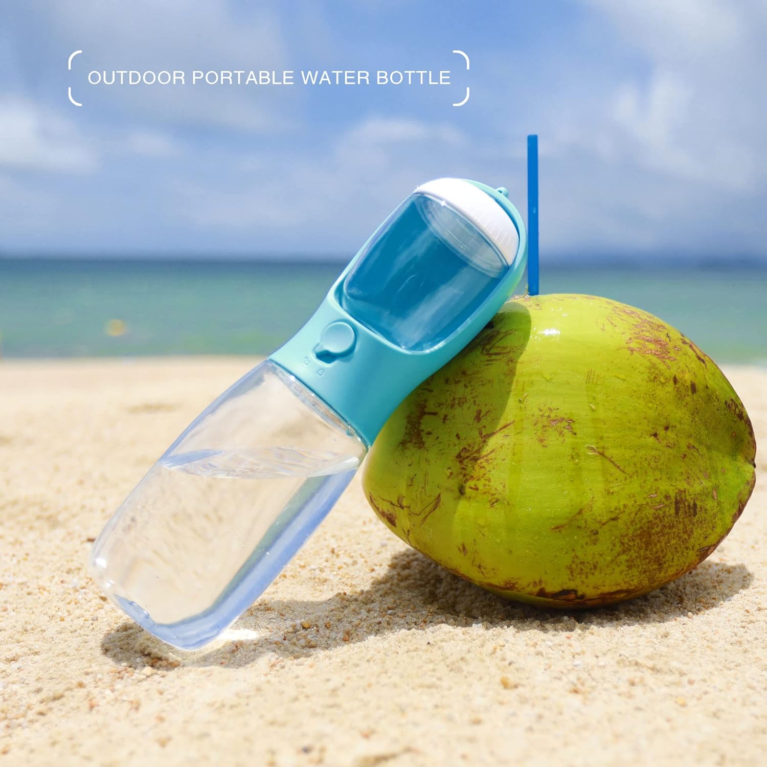 Dog Water Bottle with Food Container, Portable Leak Proof Pet Water Dispenser for Walking Hiking Travel, Puppy Essentials Accessories for Small Large Dogs, Dog Gifts (10oz/15oz/19oz) - Happypetzone.online - Image 2