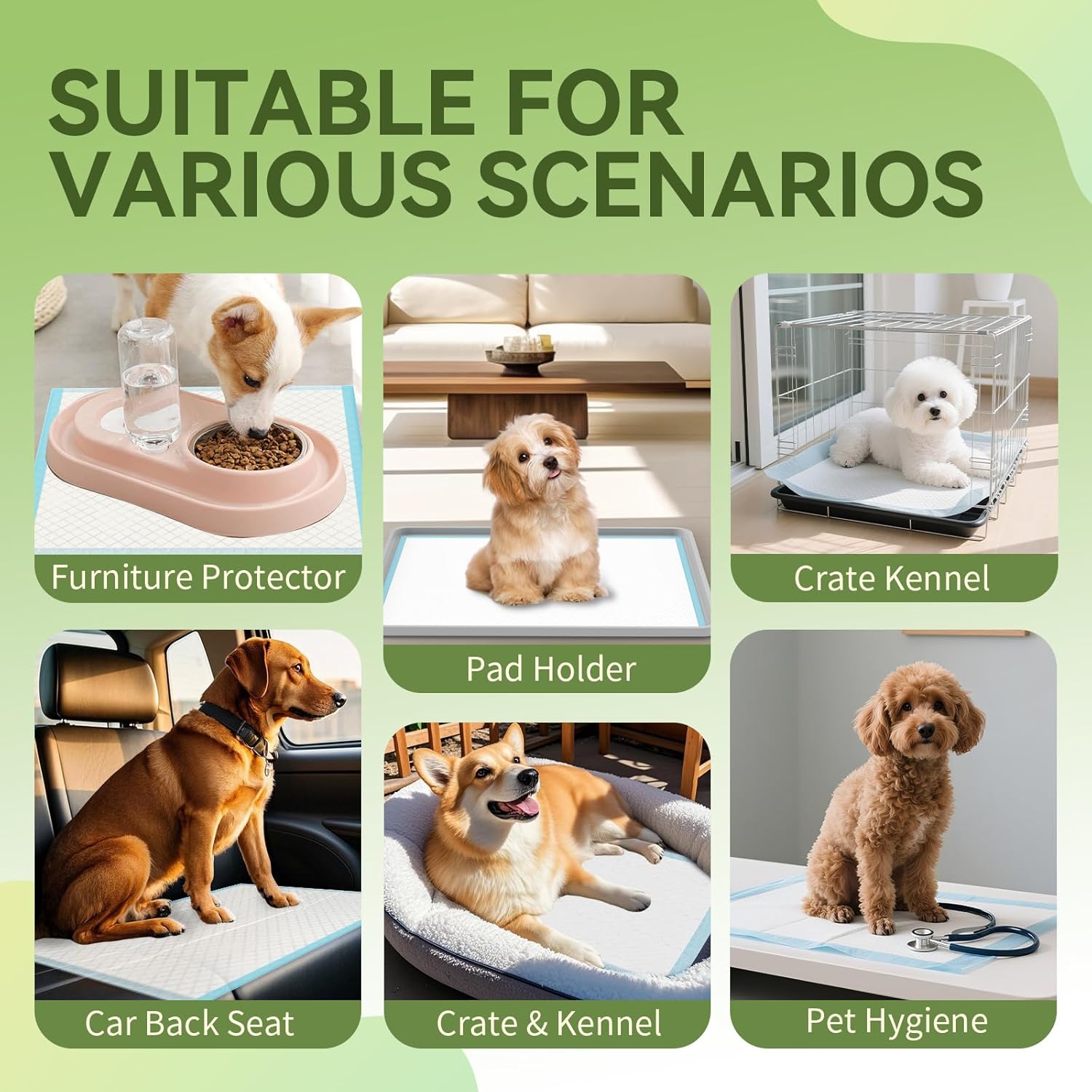 IMMCUTE 100 Count Premium Puppy Pads, 22"x23" Dog Pee Pads – Ultra-Soft Heat-Sealed, 6-Layer Leak-Proof & Super Absorbent Potty Training Pads for Dogs, Cats, Pets | Crate Training & Indoor Use, Blue - Happypetzone.online - Image 9