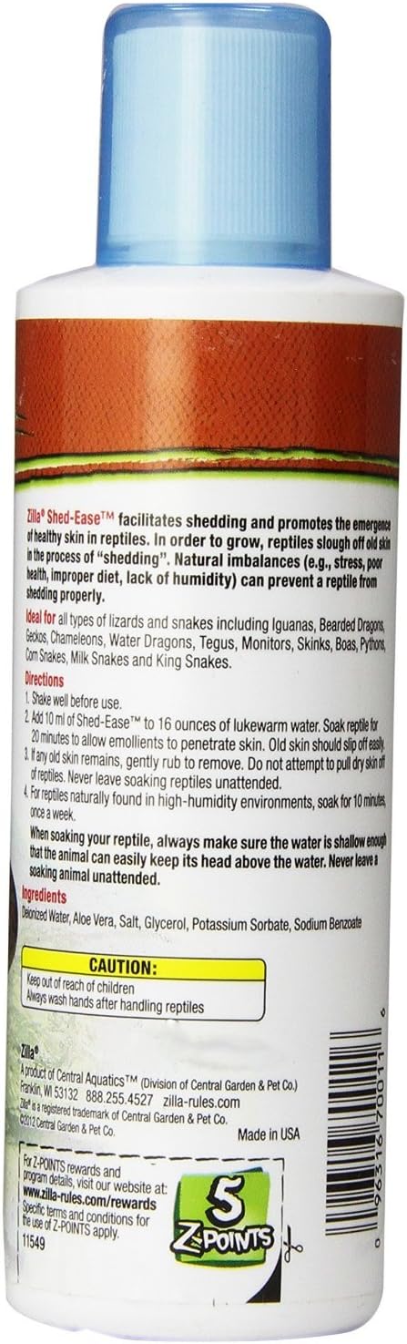 Zilla Reptile Health Supplies Shed-Ease Bath, 8-Ounce Bottles (3 Pack) - Happypetzone.online - Image 2