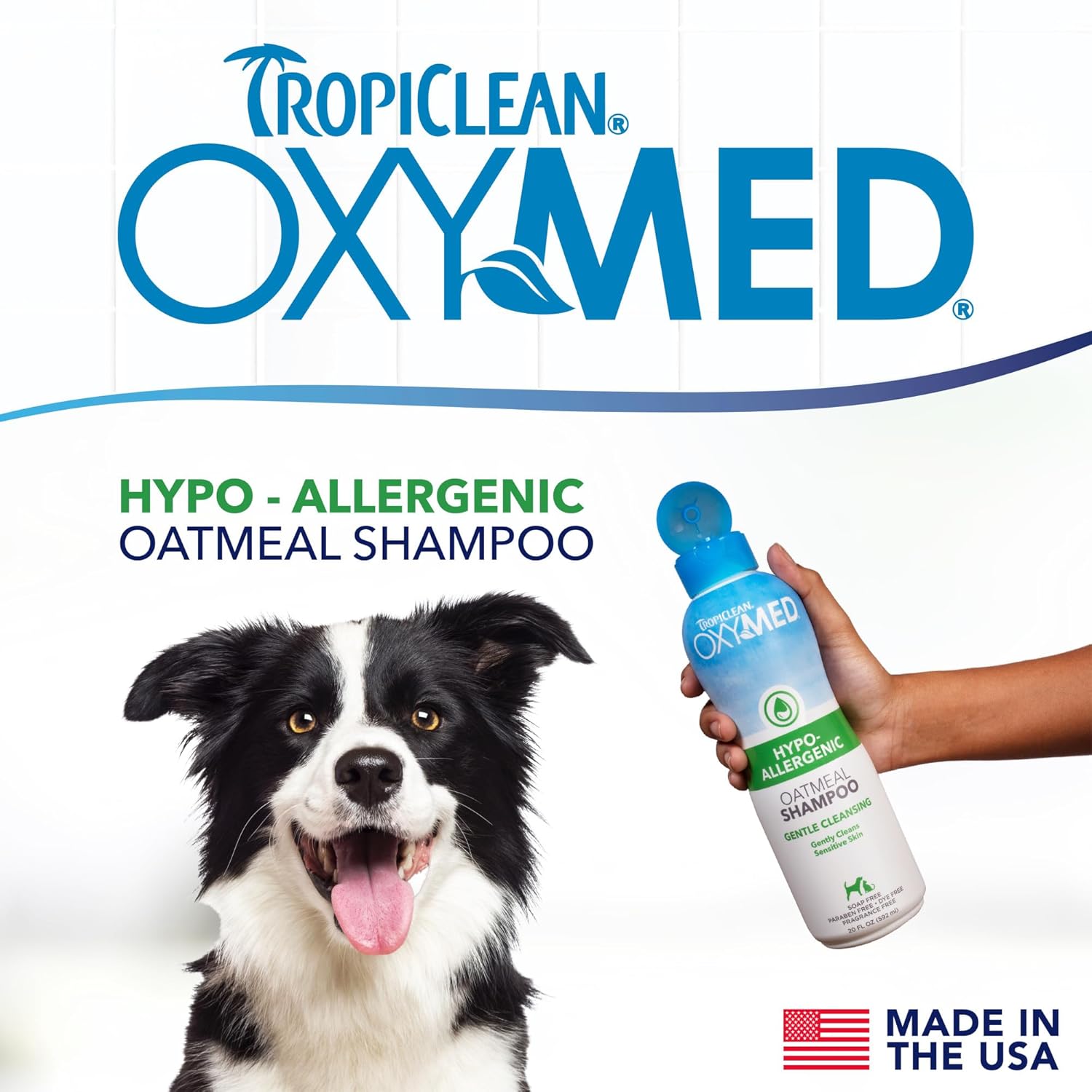 TropiClean OxyMed Hypoallergenic Dog Shampoo for Allergies and Itching, Skin Soothing Shampoo for Pets with Sensitive Skin, Tearless, Cat Safe, 20oz. - Happypetzone.online - Image 3