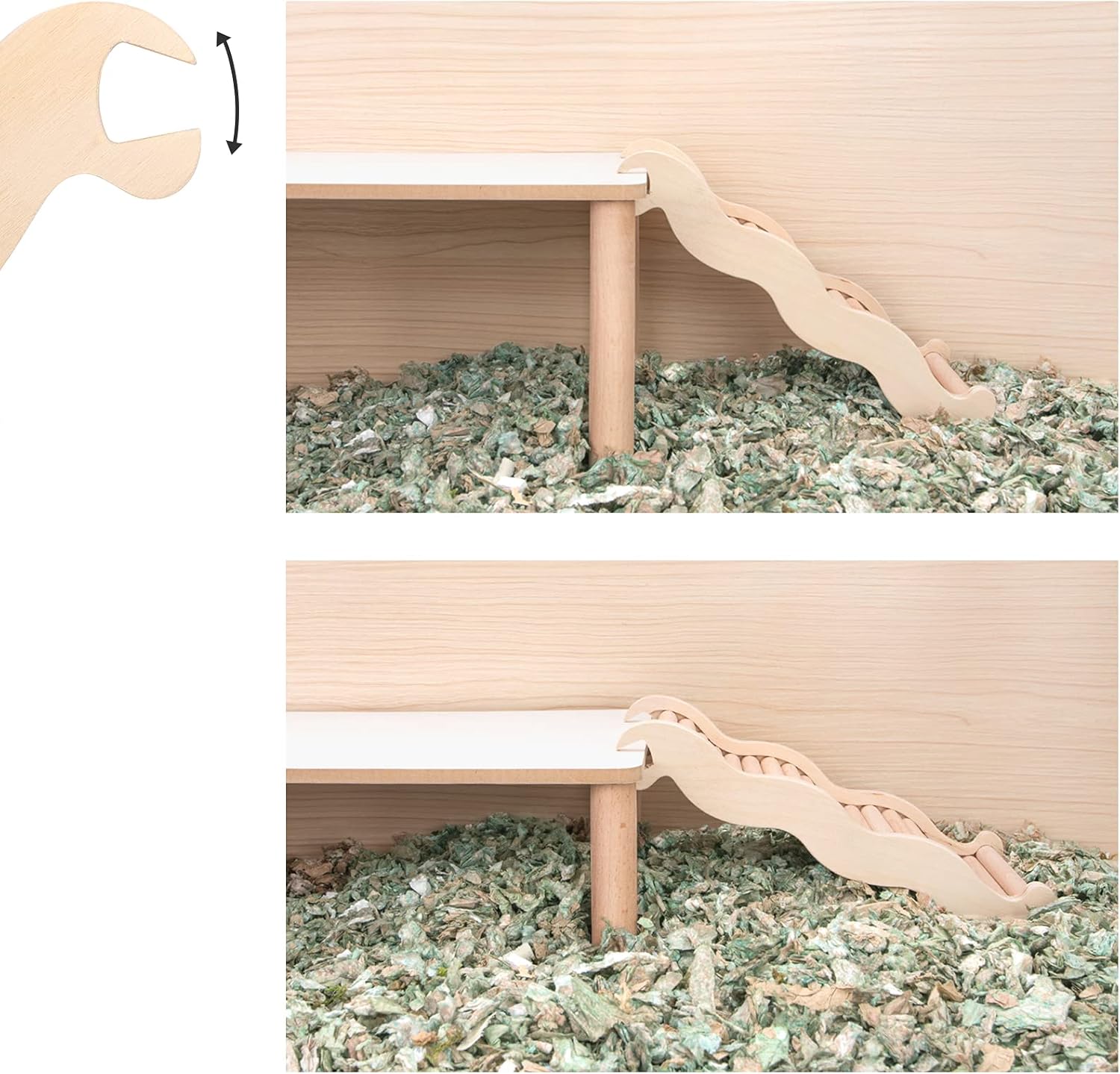 Niteangel Hamster Climbing Toy Wooden Ladder Bridge for Hamsters Gerbils Mice and Small Animals (Medium - 8.26'' L) - Happypetzone.online - Image 6
