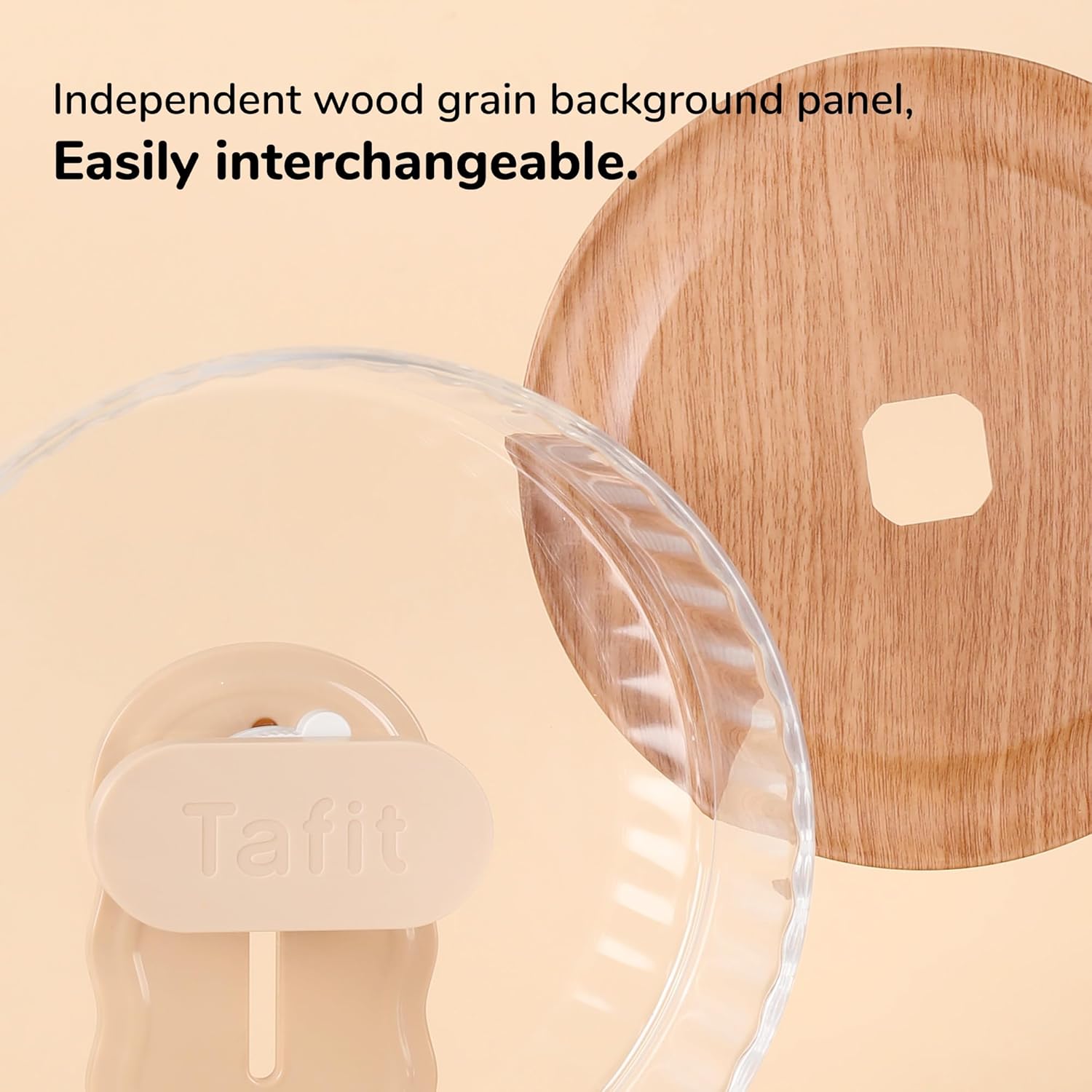 Silent Hamster Wheel 10.5 Inch Dual-Bearings Quiet Running Exercise Wheels with Wood Grain Backboard, Height Adjustable for Syrian Hamsters, Gerbils, Mice, Hedgehog, Lemmings, Warm Brown - Happypetzone.online - Image 3