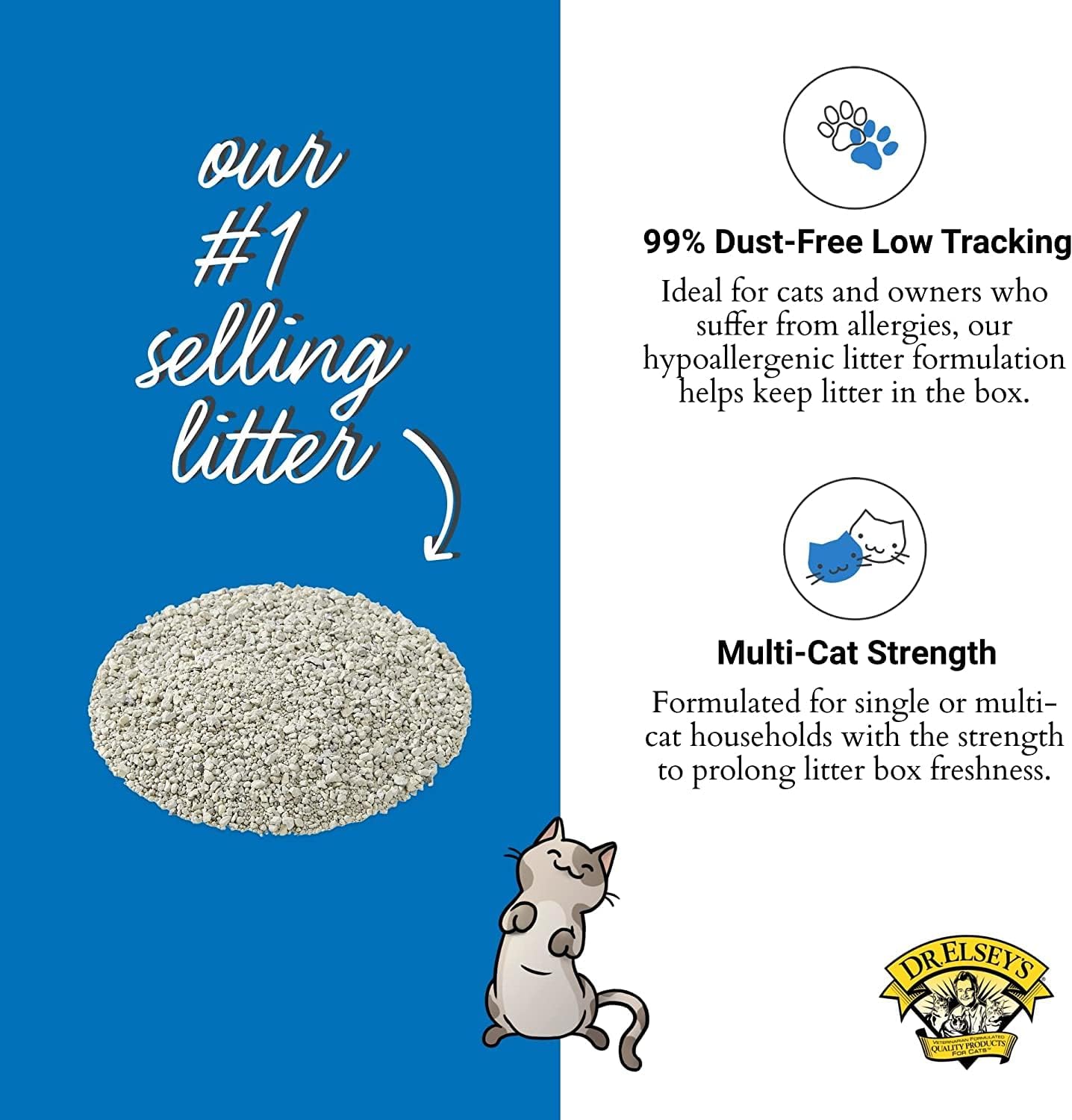 Dr. Elsey's Ultra UnScented Clumping Clay Cat Litter 40 lb. Bag - Happypetzone.online - Image 7