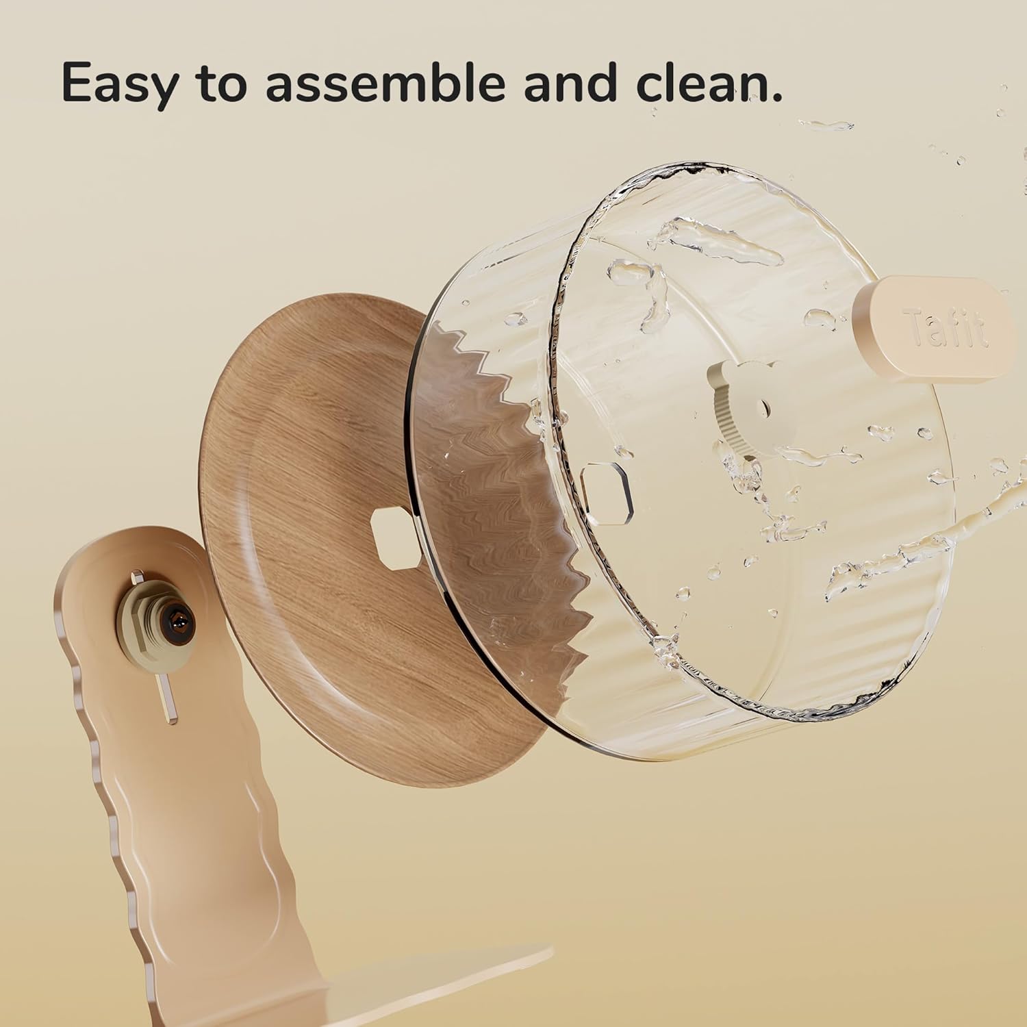 Silent Hamster Wheel 10.5 Inch Dual-Bearings Quiet Running Exercise Wheels with Wood Grain Backboard, Height Adjustable for Syrian Hamsters, Gerbils, Mice, Hedgehog, Lemmings, Warm Brown - Happypetzone.online - Image 5