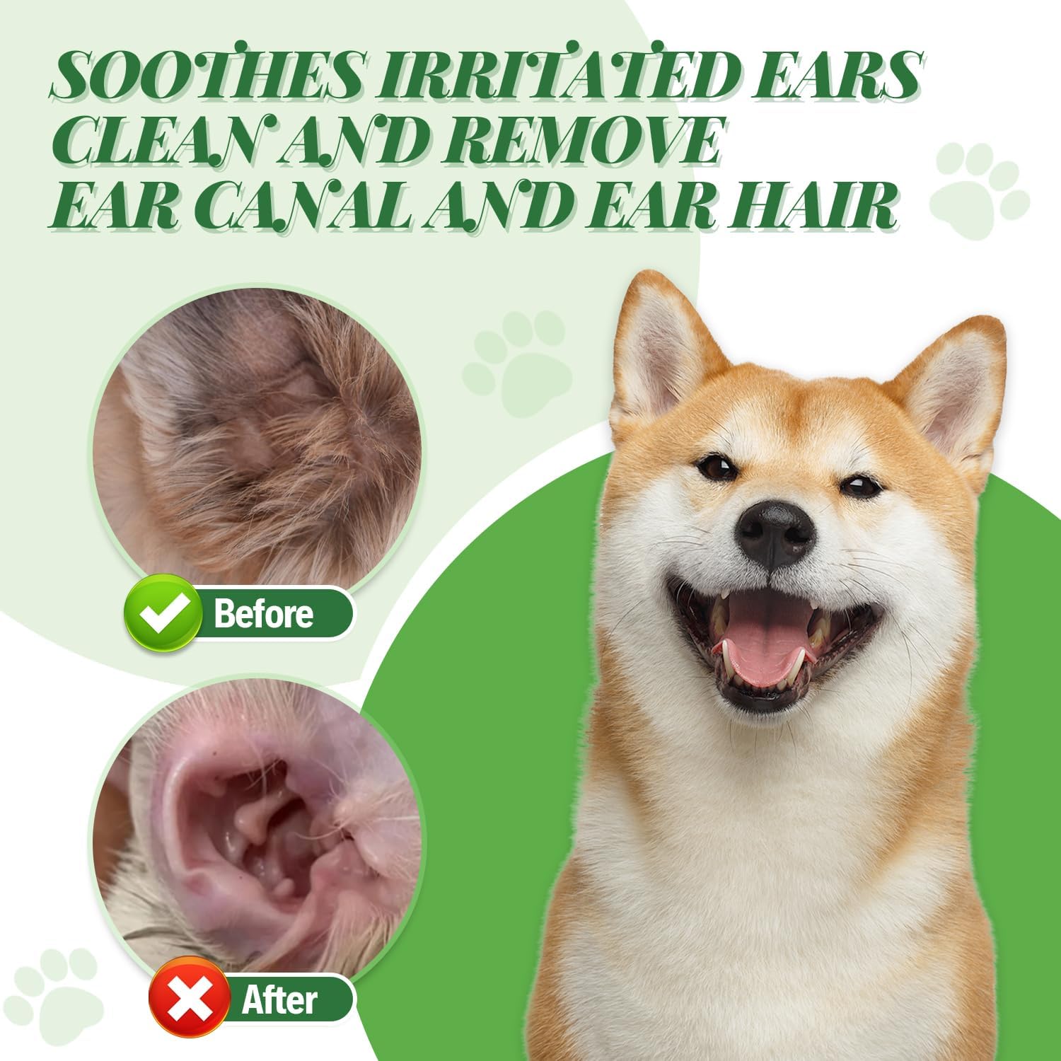 Dog Ear Powder Hair Removal Kit–Safe Grooming Set with 30g Ear Powder, LED Silent Trimmer & 5.5in Tweezers All-in-One Ear Care Solution for Dogs &Cats,Odor Control & Hygiene Support, Home Grooming Kit - Happypetzone.online - Image 6