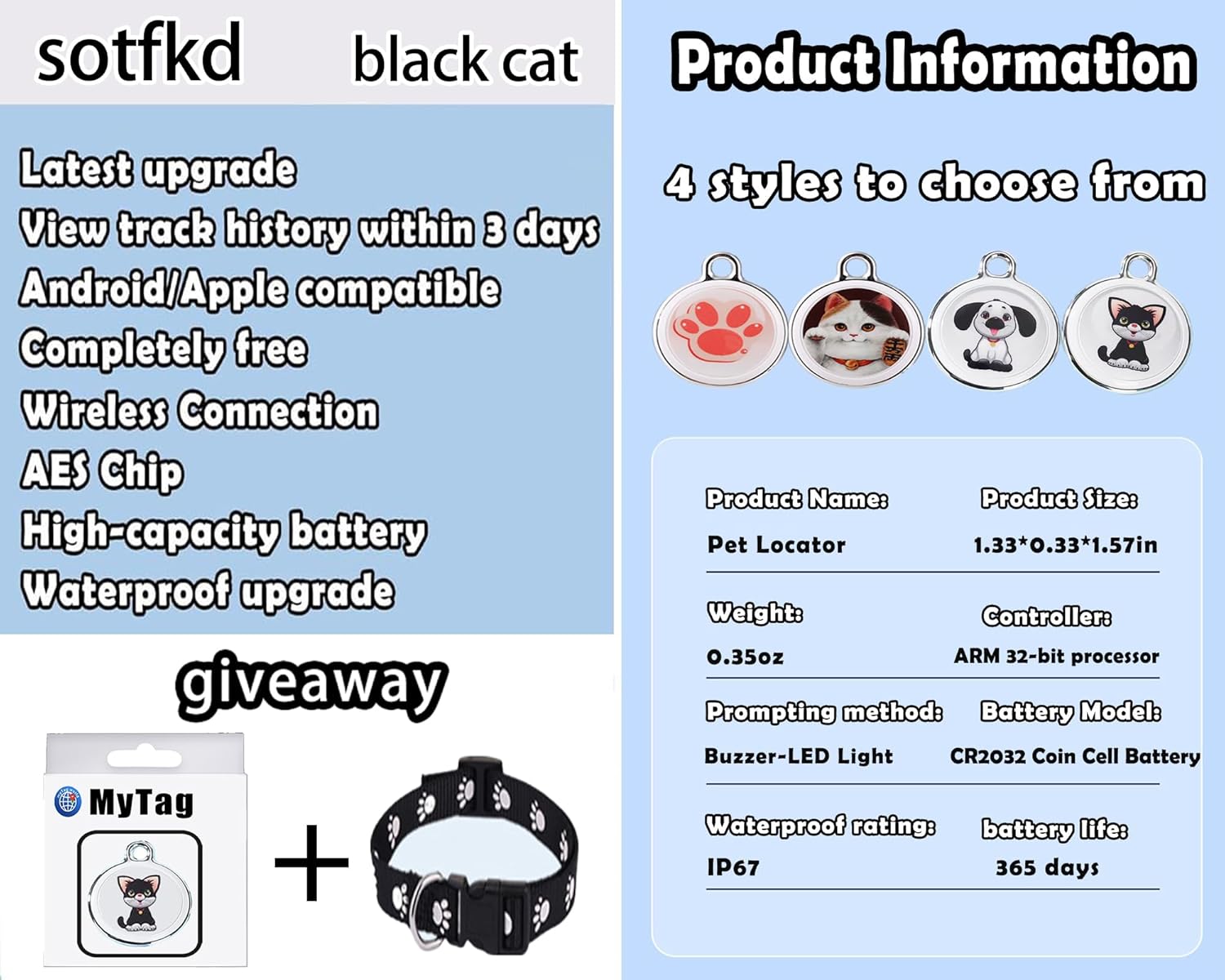 Cat Tracker Collar-Cat GPS Tracker-GPS Tracker for Cats| Dual-System Tracker | Android and iOS Universal | No Monthly Fee | Waterproof | Works with Any Collar - Happypetzone.online - Image 6