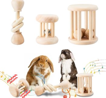 rabbit toys natural wood