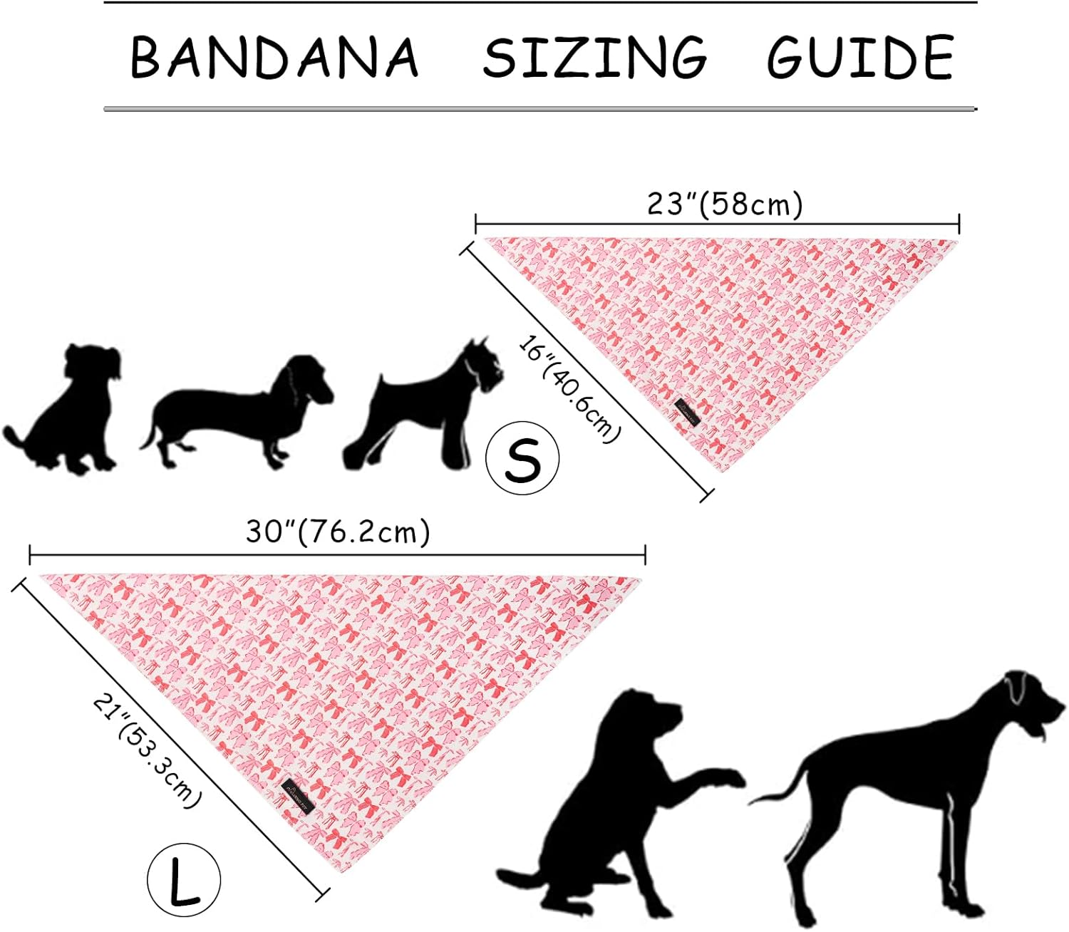 ARING PET Girl Dog Bandana, Cute Pink Bow Pet Bandanas Scarf Triangle Bibs Handkerchief for Puppy Small Medium Large Girly Dogs-L - Happypetzone.online - Image 6