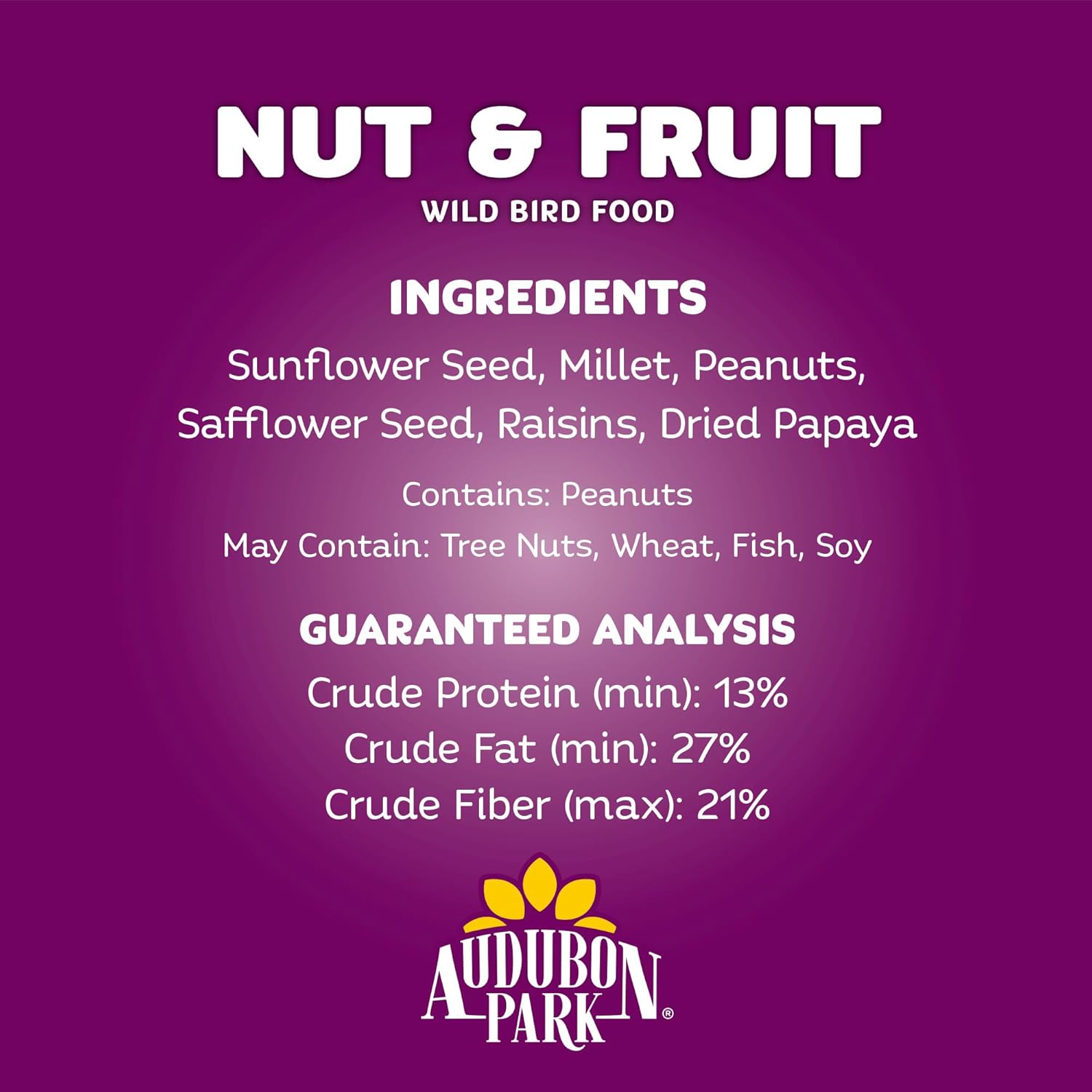 Audubon Park Nut & Fruit Wild Bird Seed – 8 lb. Premium Blend with Sunflower Seeds, Peanuts, Safflower & Dried Fruit – Bird Food for Outside Feeders - Happypetzone.online - Image 8