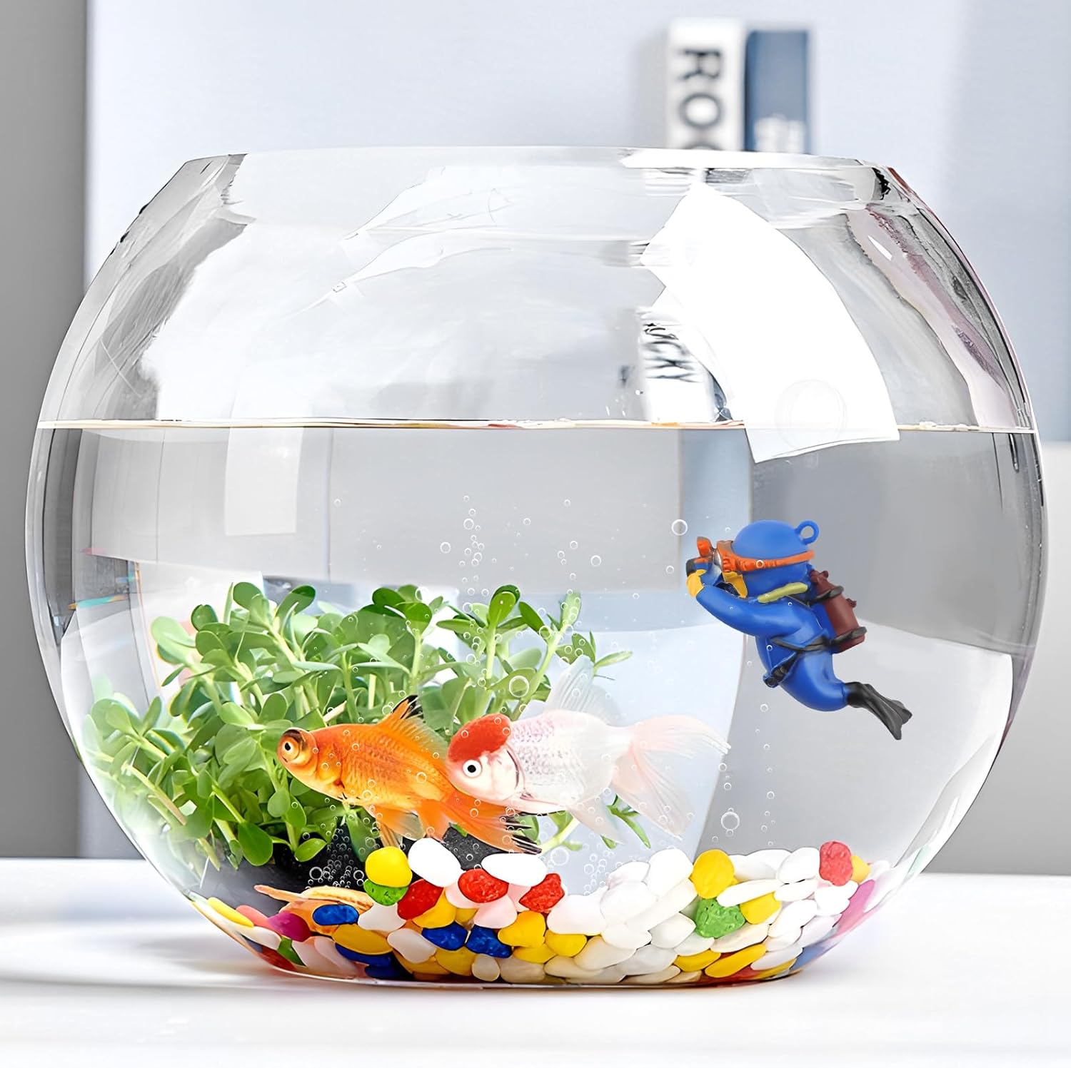 onesimcr Floating Fish Tank Decorations, Aquarium Decorations, Lovely Diver Fish Tank Decorations, Floating Device Fish Tank Accessories,Suitable for All Kinds of Fish Tanks… - Happypetzone.online - Image 8