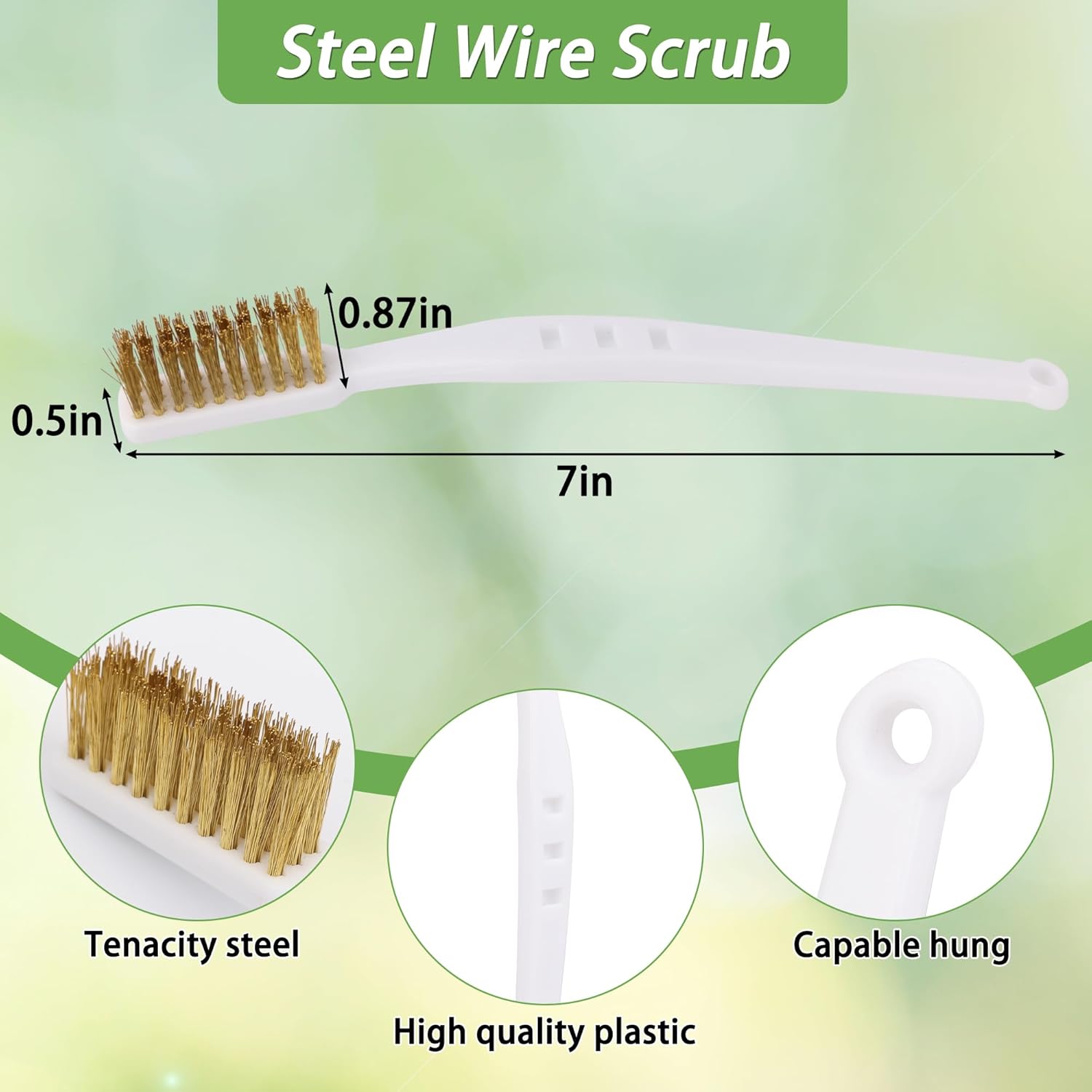5Pcs Bird Bath Brush Kit, Larbeti 1P Hard Silk Bristle Bird Bath Cleaner Brush, 2P Hummingbird Feeder Cleaning Scrub, 1P Steel Wire Scrub, 1P Clean-Cloth to Hummingbird Feeders, Bath Feeder - Happypetzone.online - Image 3