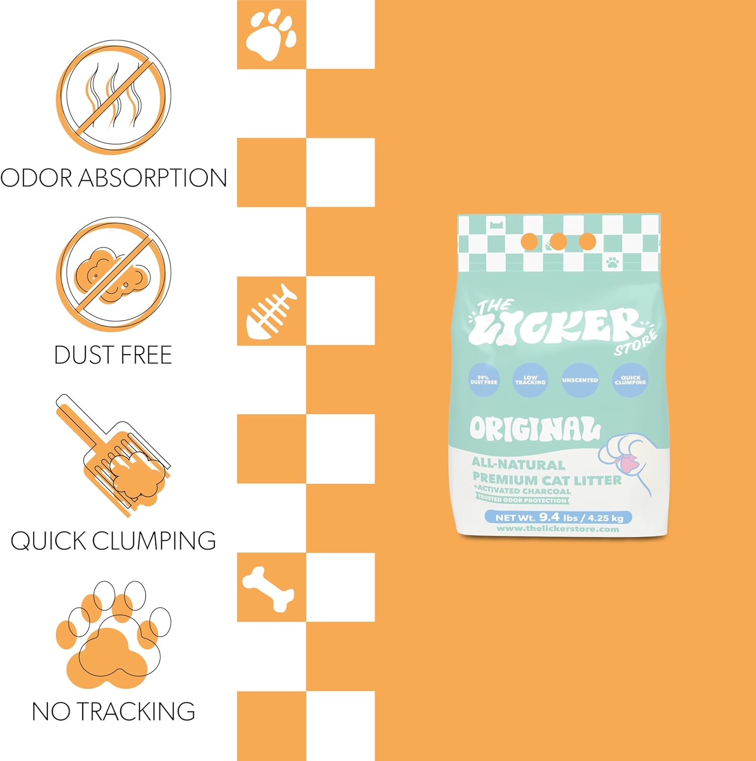 CLR2000B-SET3 Unscented Premium Clumping Bentonite Clay Cat Litter w/Activated Charcoal, Natural Odor Control, 99% Dust-Free, 9.37 LBS (Set of 3) - Happypetzone.online - Image 2