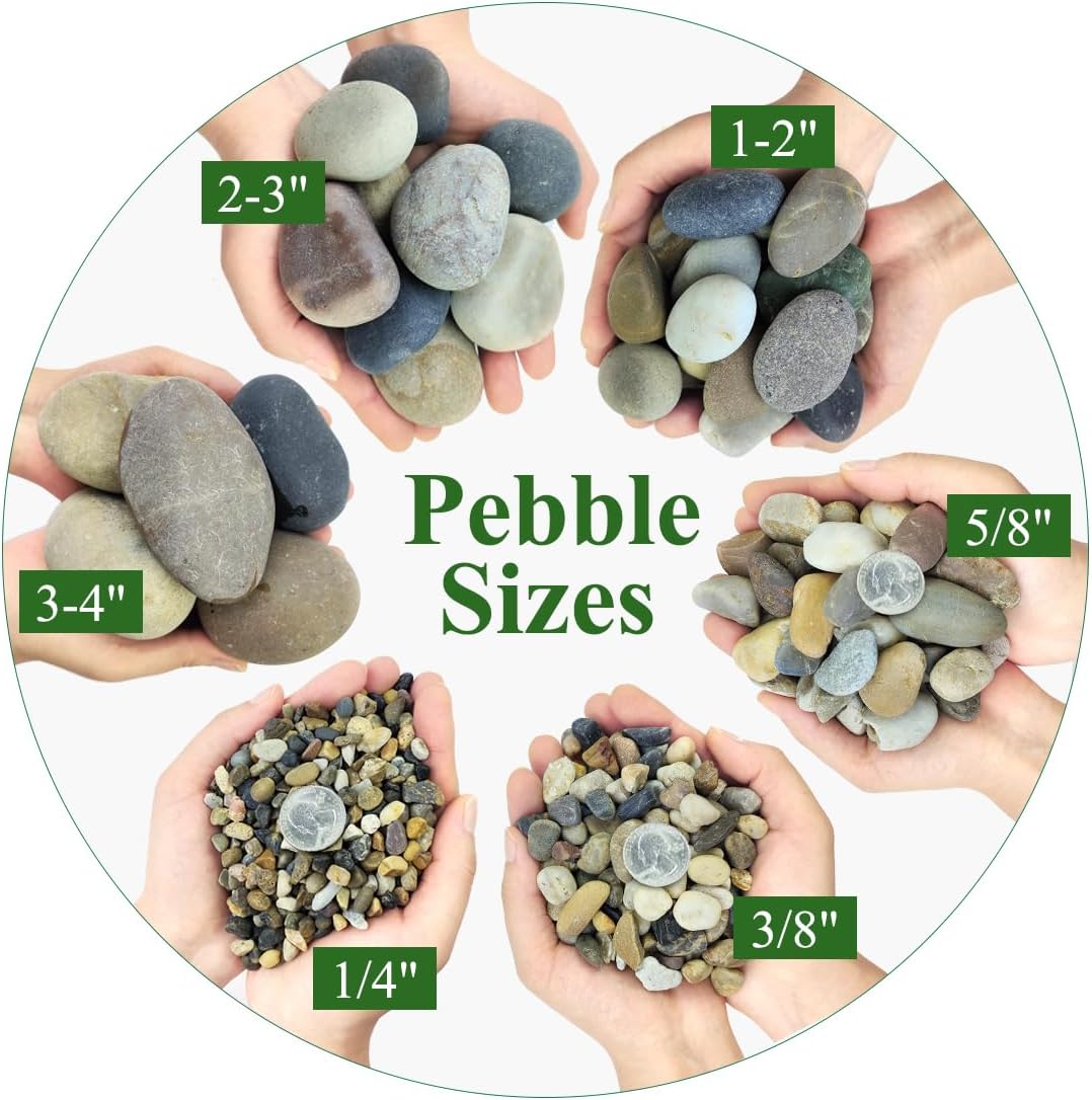 YISZM 5lbs Aquarium Gravel, 1/4" Fish Tank Gravel Natural River Rocks Succulent Cactus Pea Gravel for Plants, Pebbles for Gardening, Flower Pots, Vase Fillers, Indoor Water Fountains, Landscaping - Happypetzone.online - Image 4