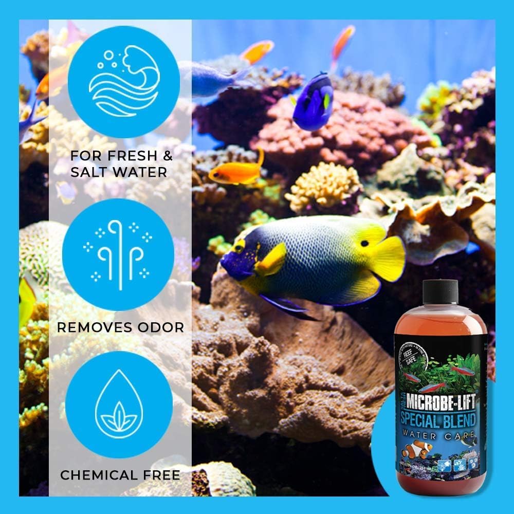 MICROBE-LIFT Special Blend Aquarium Treatment, Fish Tank Water Conditioner for Freshwater and Saltwater Tanks, Helps with Aquarium Algae Control and Odor, 16 Ounces (SBH16) - Happypetzone.online - Image 5