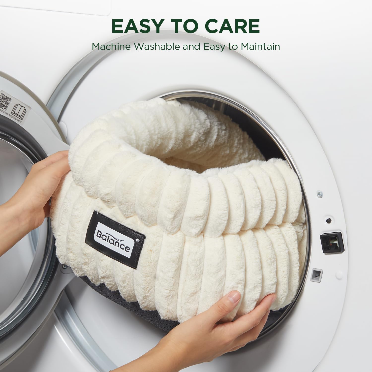 BALANCE Cat Bed Kitten Bed, Washable Round Cat Beds for Indoor Cats,Super Soft Plush Faux Fur Pet Bed for Puppy and Kitten with Anti-Slip Bottom - Happypetzone.online - Image 7