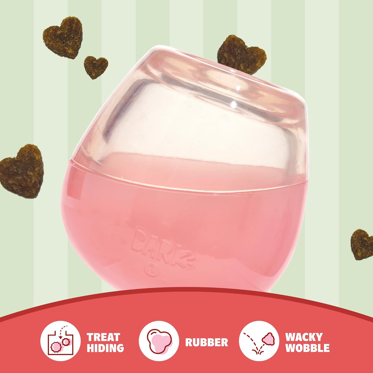 Barkbox Tipsy Treat Gift Pack – Valentine’s Day Plush Treat-Dispensing Dog Toy & Chicken Jerky Heart Treats – Fun Gift Box for Medium to Large Dogs - Happypetzone.online - Image 5