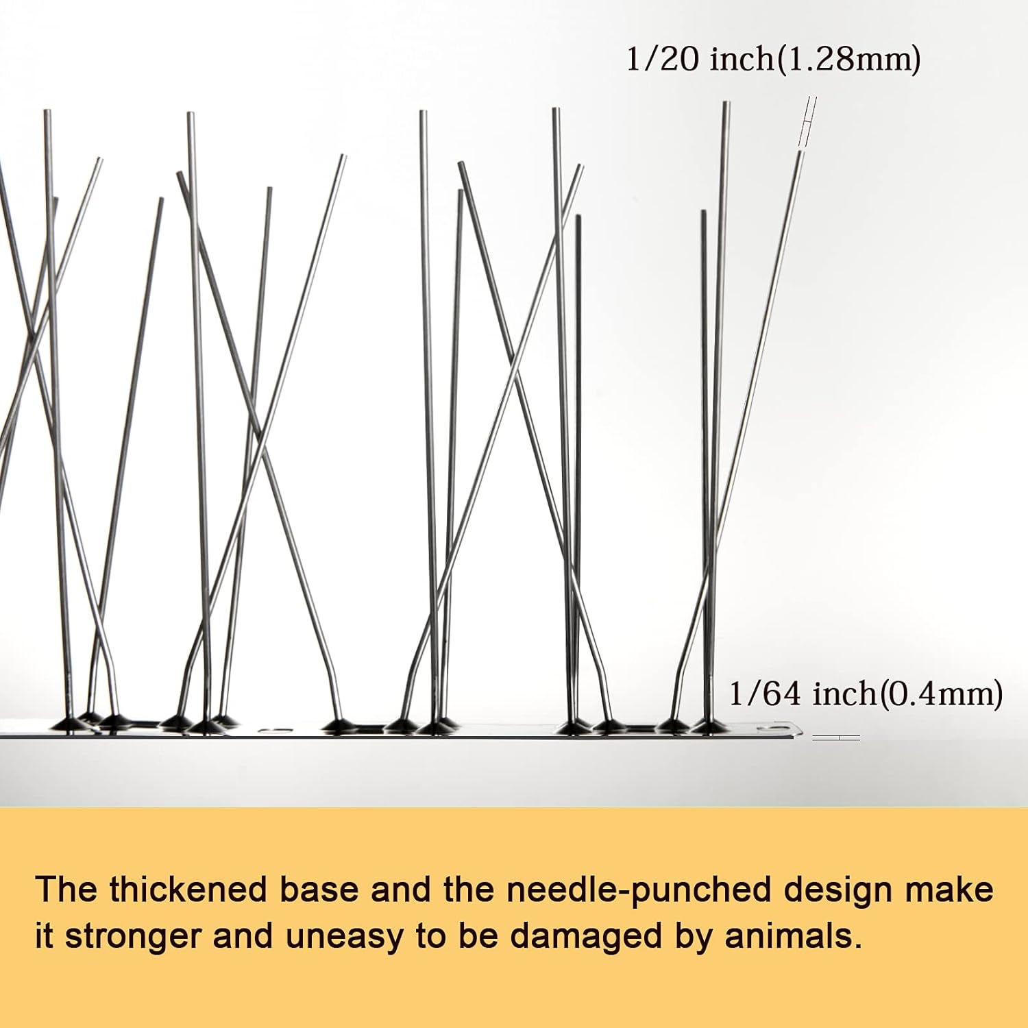 OFFO Bird Spikes with Stainless Steel Base, Durable Bird Spikes Arrow Pigeon Spikes Fence Kit for Keeping Small Bird, Crows and Woodpeckers Away, Covers 10.2 Feet(3.1m) - Happypetzone.online - Image 2