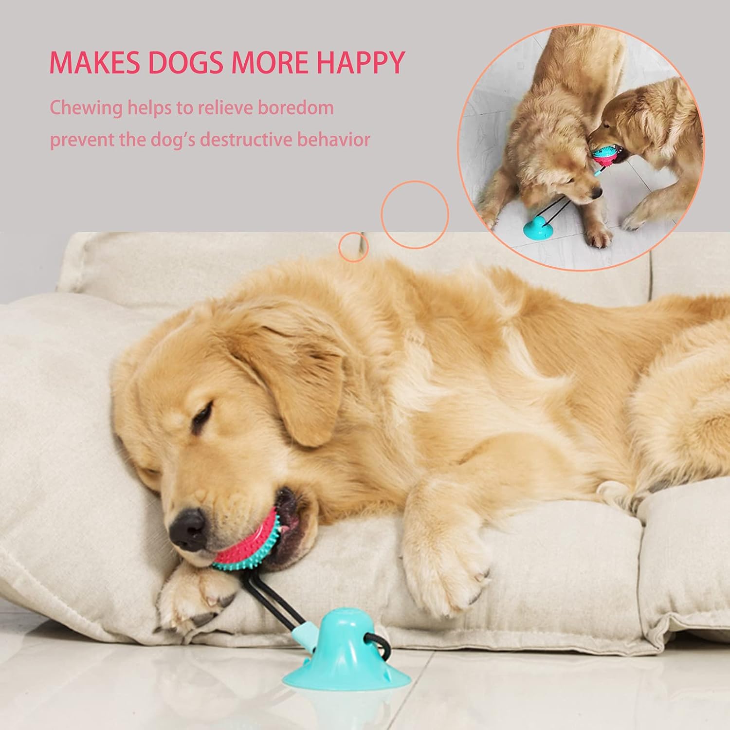 Askhald Dog Toys Chew Toys for Aggressive chewers, Puppy Training Treats Teething Rope Toys for Boredom Dog Puzzle Treat Food Dispensing Ball Toys for Puppies Teething (Blue) - Happypetzone.online - Image 7