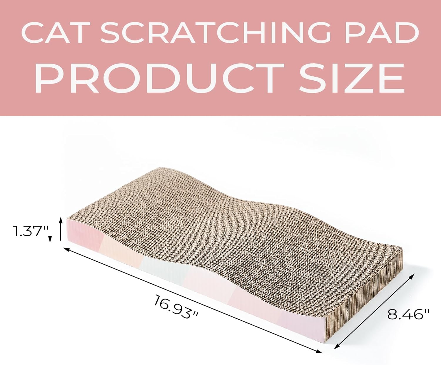SIDAZON Cat Scratching Board cat Scratcher Cat Scratch Pad Cardboard cat scratchers for Indoor Cats Reversible Large Wide Corrugated with Catnip(2pcs) - Happypetzone.online - Image 2