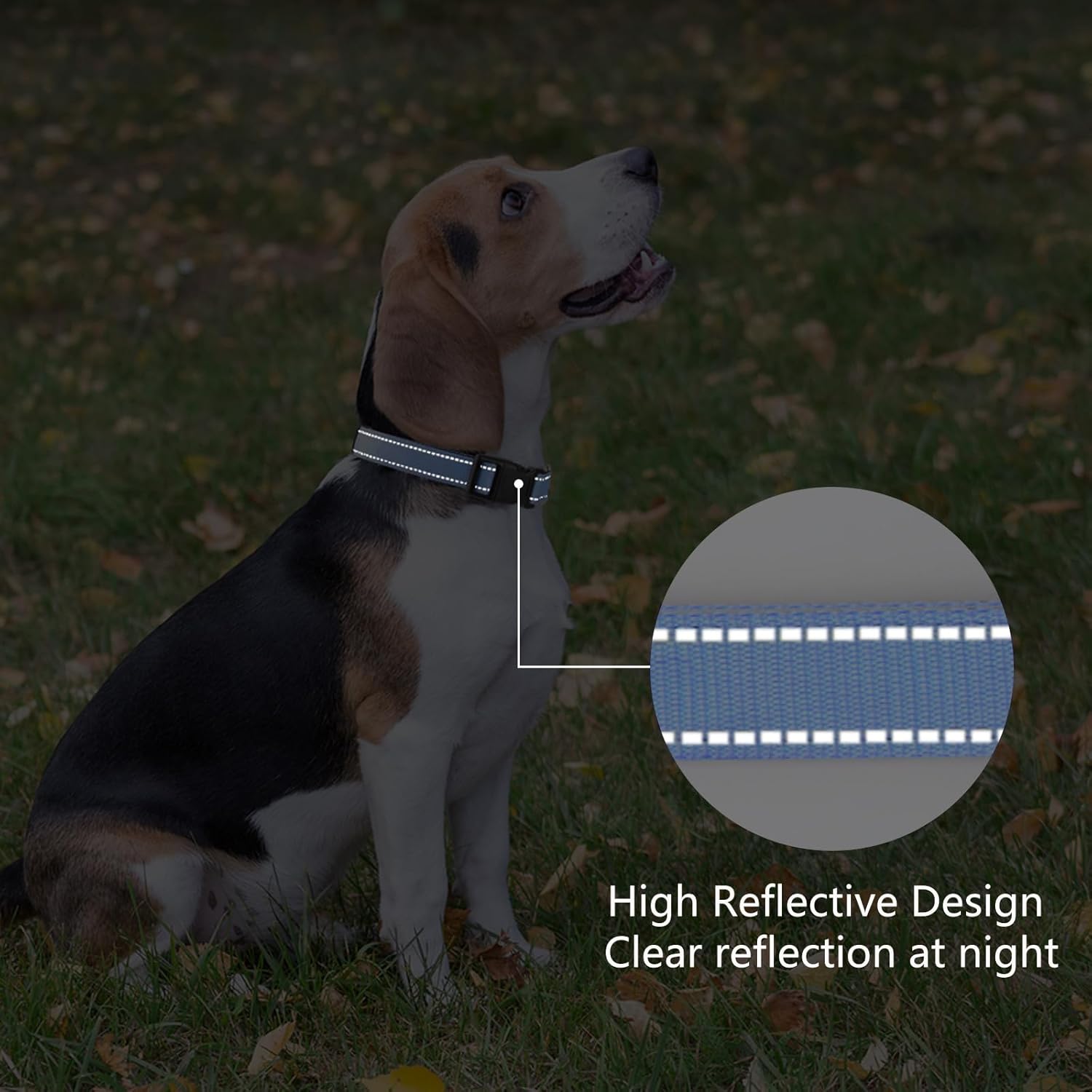 Reflective Dog Collar Padded with Soft Neoprene Breathable Quick Release Basic Dog Collars for Medium Dogs Blue Boy Girl - Happypetzone.online - Image 5