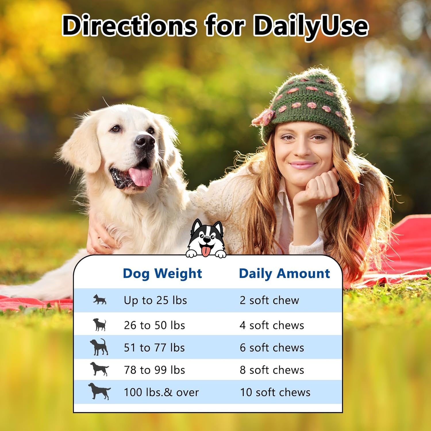 Dog Multivitamin, 40-in-1 Dog Vitamins and Supplements Chewable Contain Probiotics Omega-3 Glucosamine, Multivitamin for Dogs Skin Coat Heart Joint Liver Brain Eyes Immune Support (110ct) - Happypetzone.online - Image 6