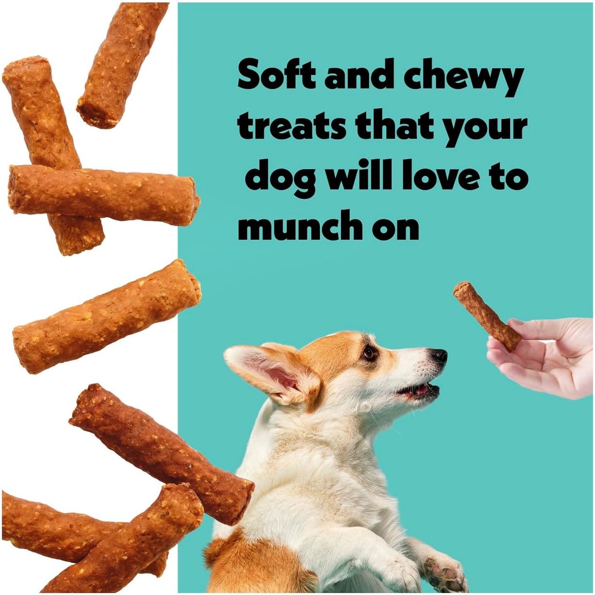 Wiggles & Wags Meaty Sticks Chicken Dog Treats, 16 oz, with DN Essentials Bone Shaped Waste Bag Dispenser & Roll - Happypetzone.online - Image 4
