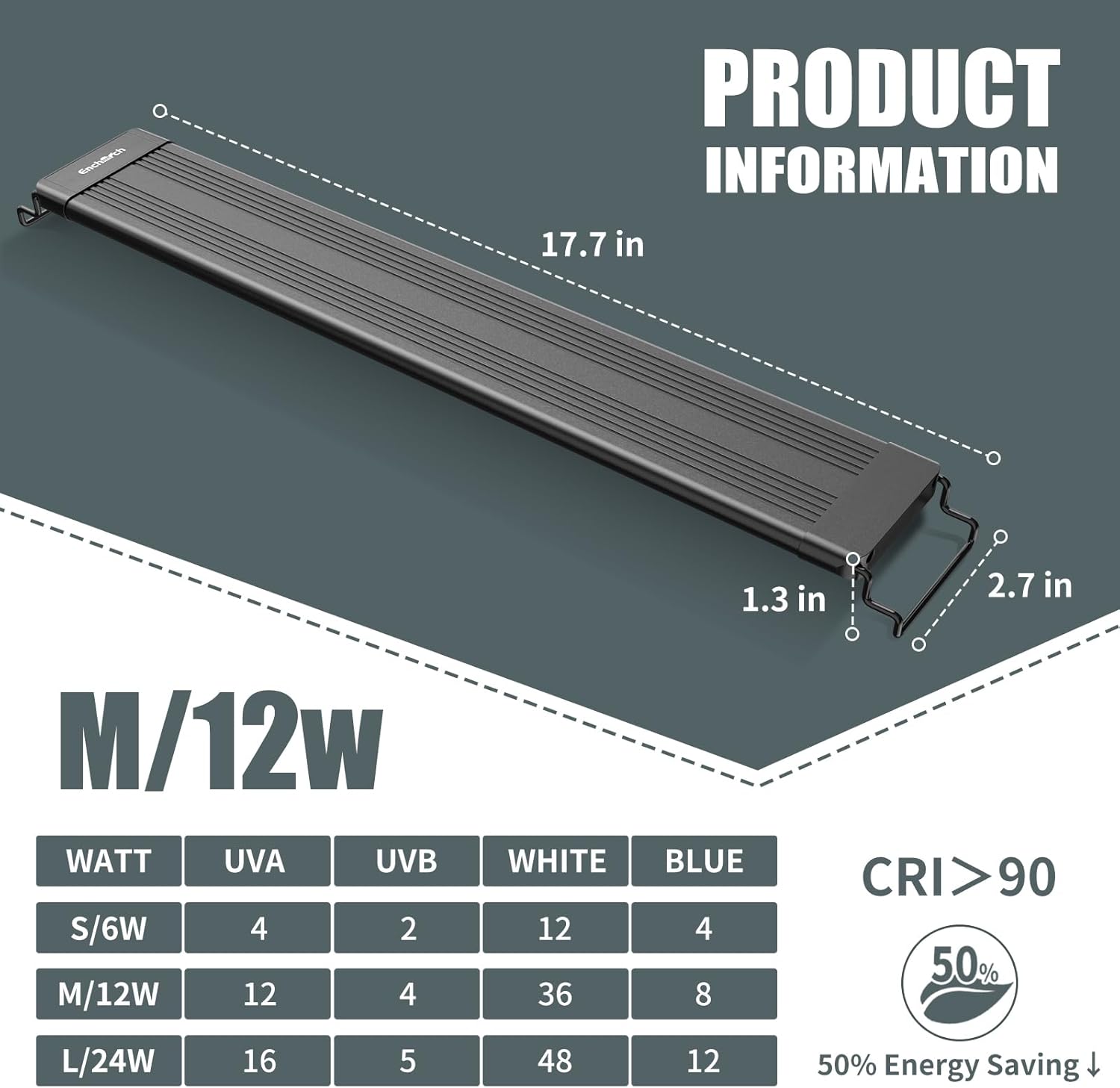 18-Inch LED UVA UVB Light for Reptiles with Controller, Full Spectrum UVA & UVB Reptile Light with Auto 24-Hour Cycle Timer & 10 Dimmable for Bearded Dragons, Turtles, Frogs, Snakes, Plants - Happypetzone.online - Image 8