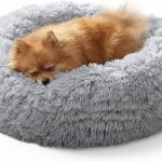 cat bed round plush