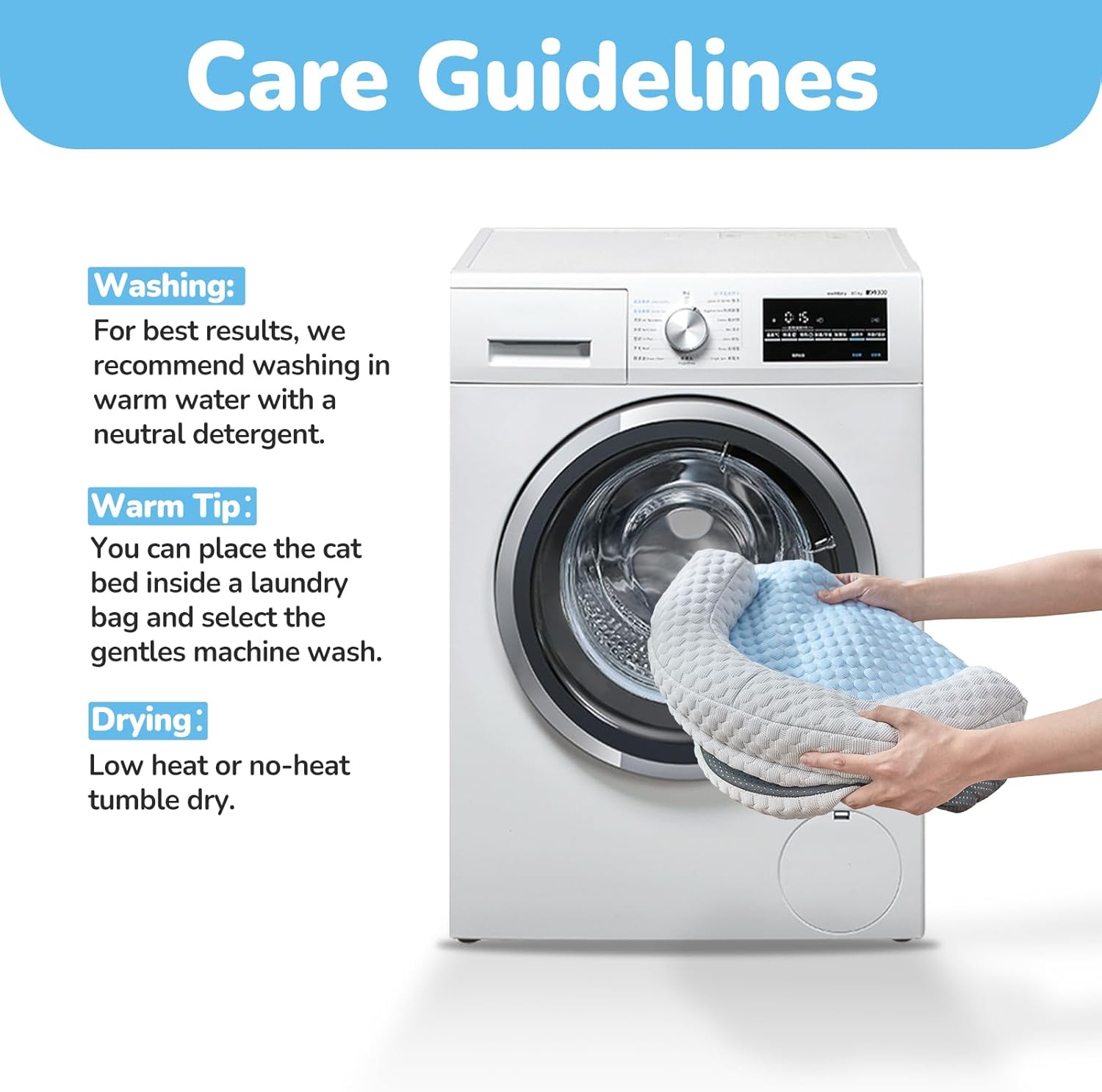 CATISM Cat Cooling Mat - Pet Bed Mat for Cats or Small Dogs, Cat Bed Cat Sleeping Beds with Pillow Soft and Comfortable, Cozy Pad Washable, Non-Slip Bottom Removable - Happypetzone.online - Image 6
