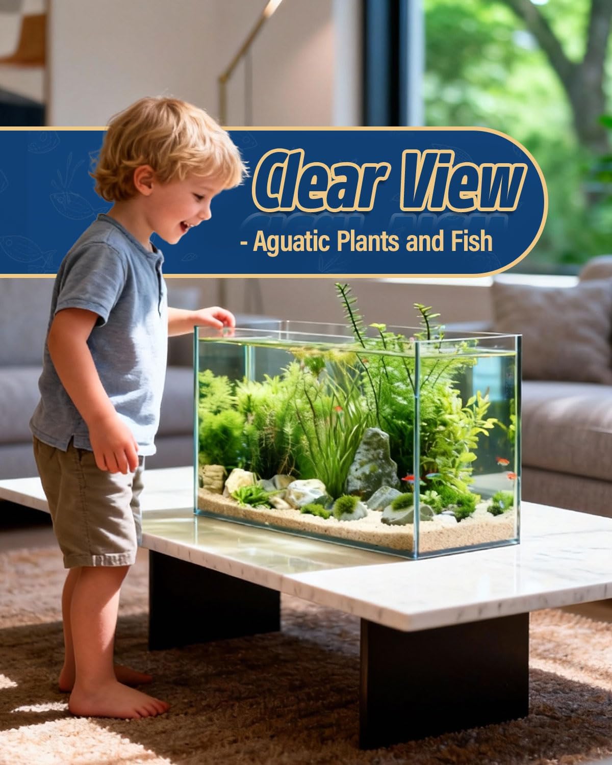 5 Gallon Ultra Clear Glass Fish Tank, Easy to Maintain Small Aquarium for Betta, Goldfish, Shrimp, Snails and Aquatic Plants - Happypetzone.online - Image 7
