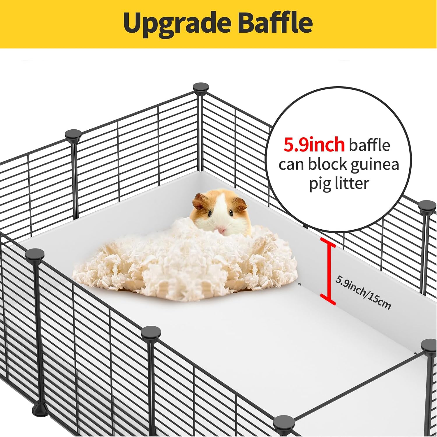 Oneluck Guinea Pig Cage,Indoor Habitat Cage with Waterproof Plastic Bottom,Playpen for Small Pet Bunny, Turtle, Hamste, Loft and Partition - Happypetzone.online - Image 5