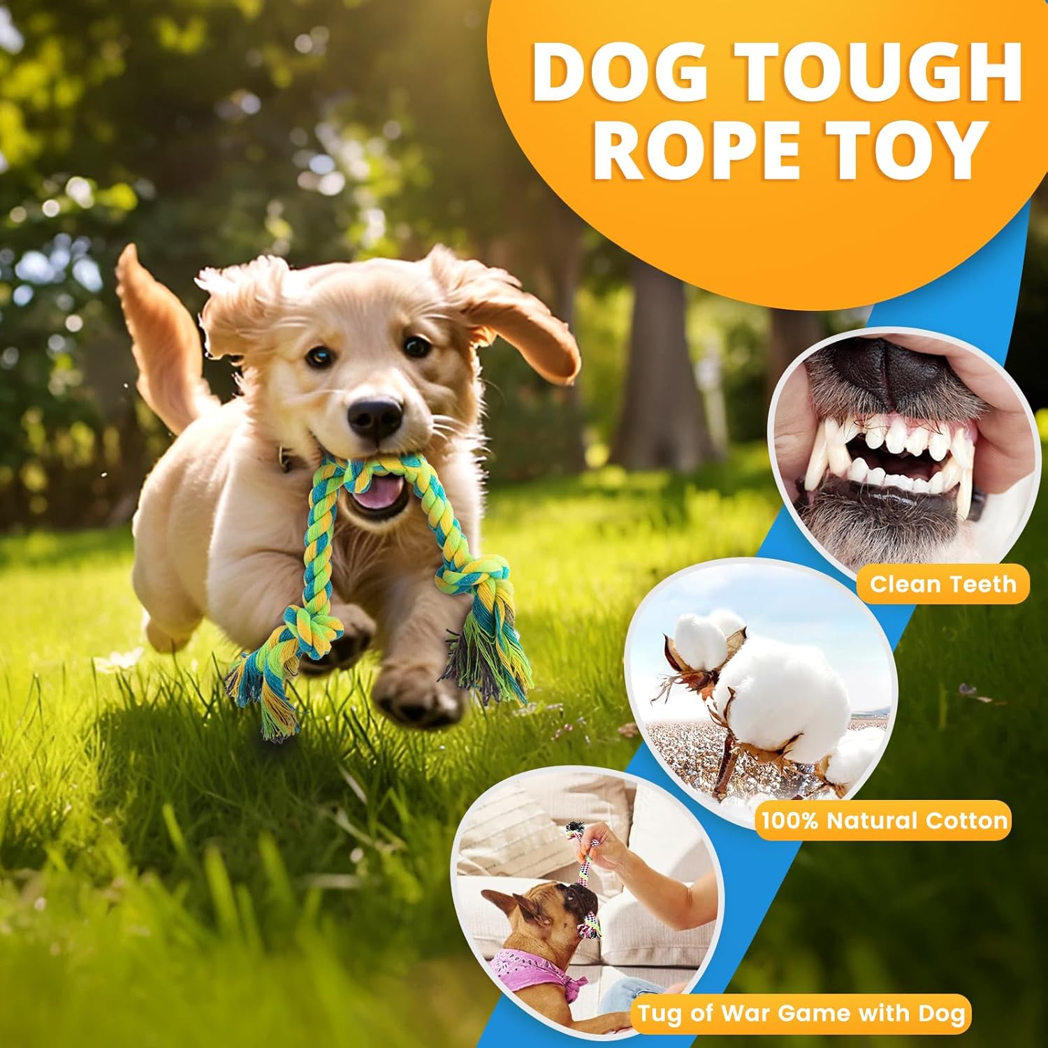 LOYEE 8 Pack Puppy Toys for Small Dogs, Luxury Dog Chew Toys with Squeaky Plush Toys, Rope Toys and Ball, Teething Toys for Puppy Supplies - Happypetzone.online - Image 4