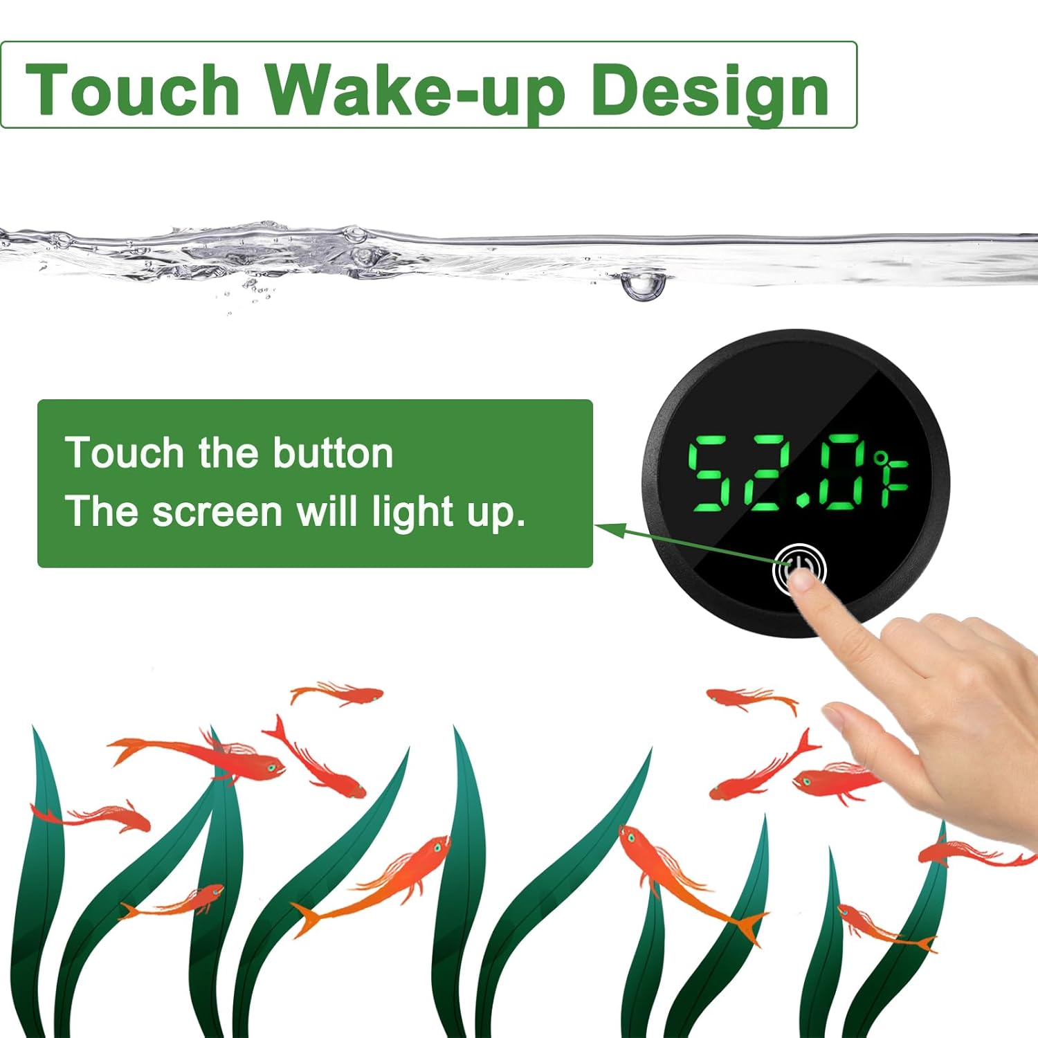 Aquarium Thermometer Digital Fish Tank Thermometer Led Display Fish Tank Temperature Gauge Accurate Thermometer to ±1℉ for Betta Axolotl Turtle Tank (with Spare Battery) - Happypetzone.online - Image 5
